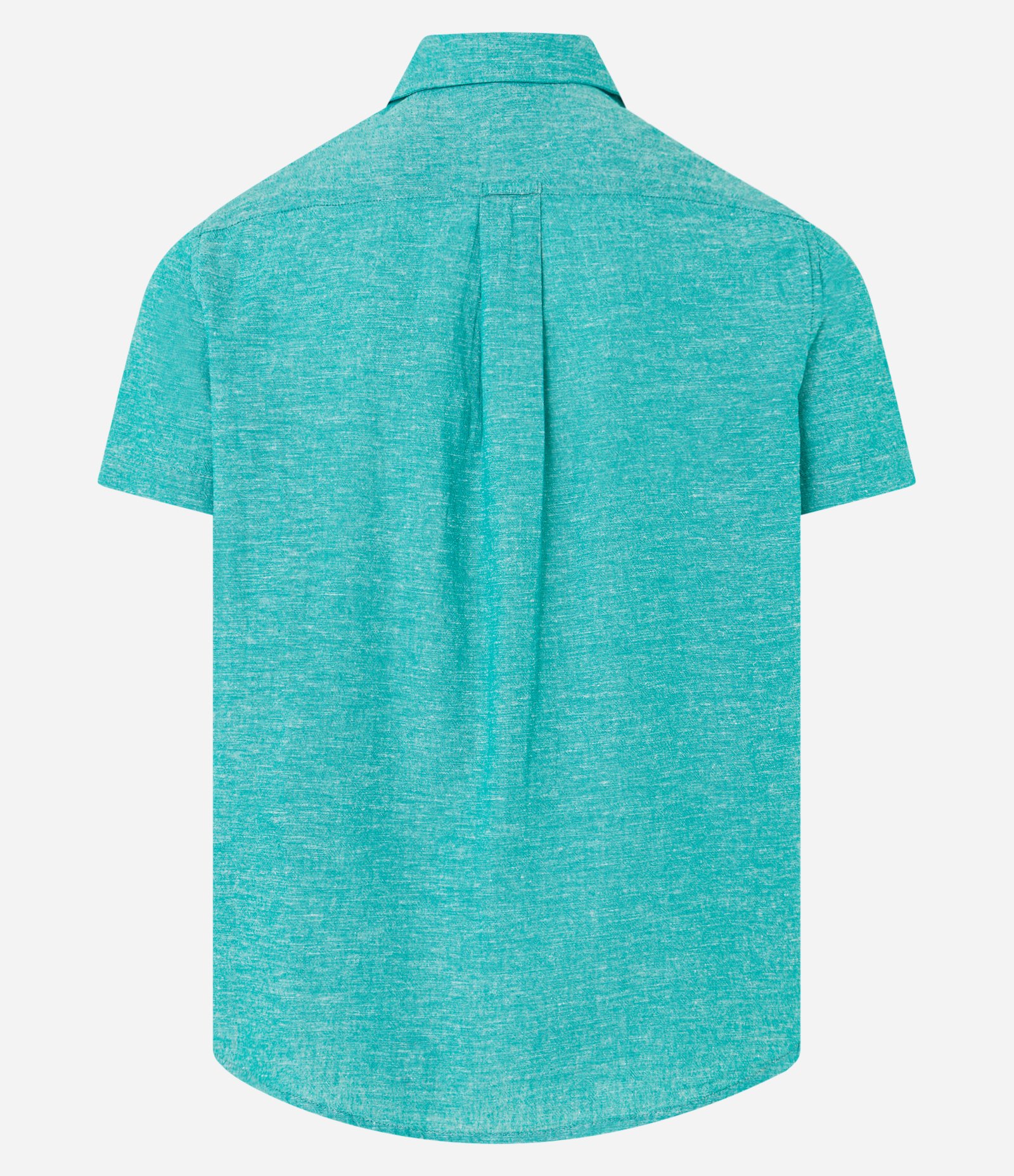 Camisa Regular Texturizada com Linho e Bolso Verde 7