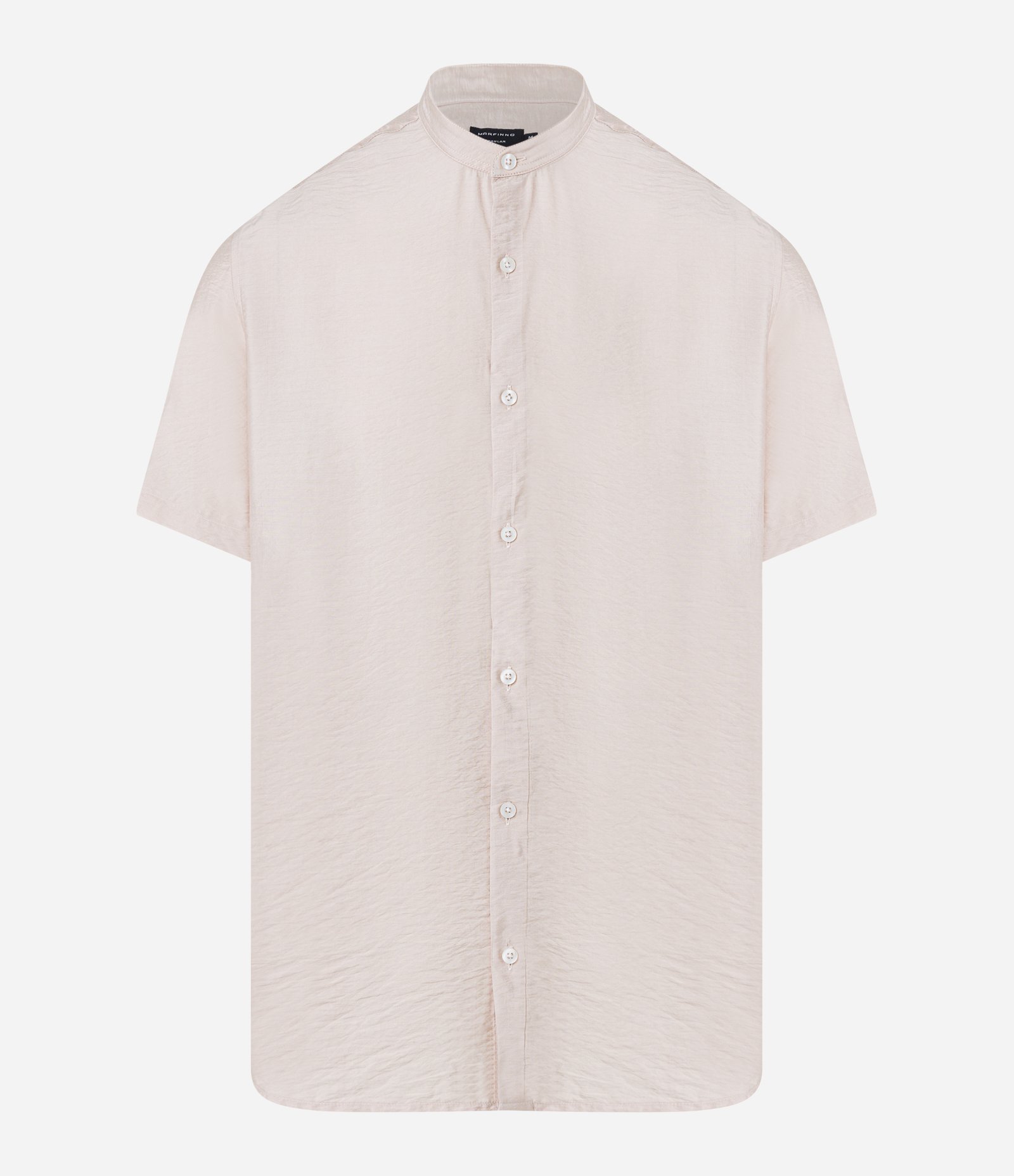 Camisa Slim em Airflow com Gola Padre e Textura Bege 5