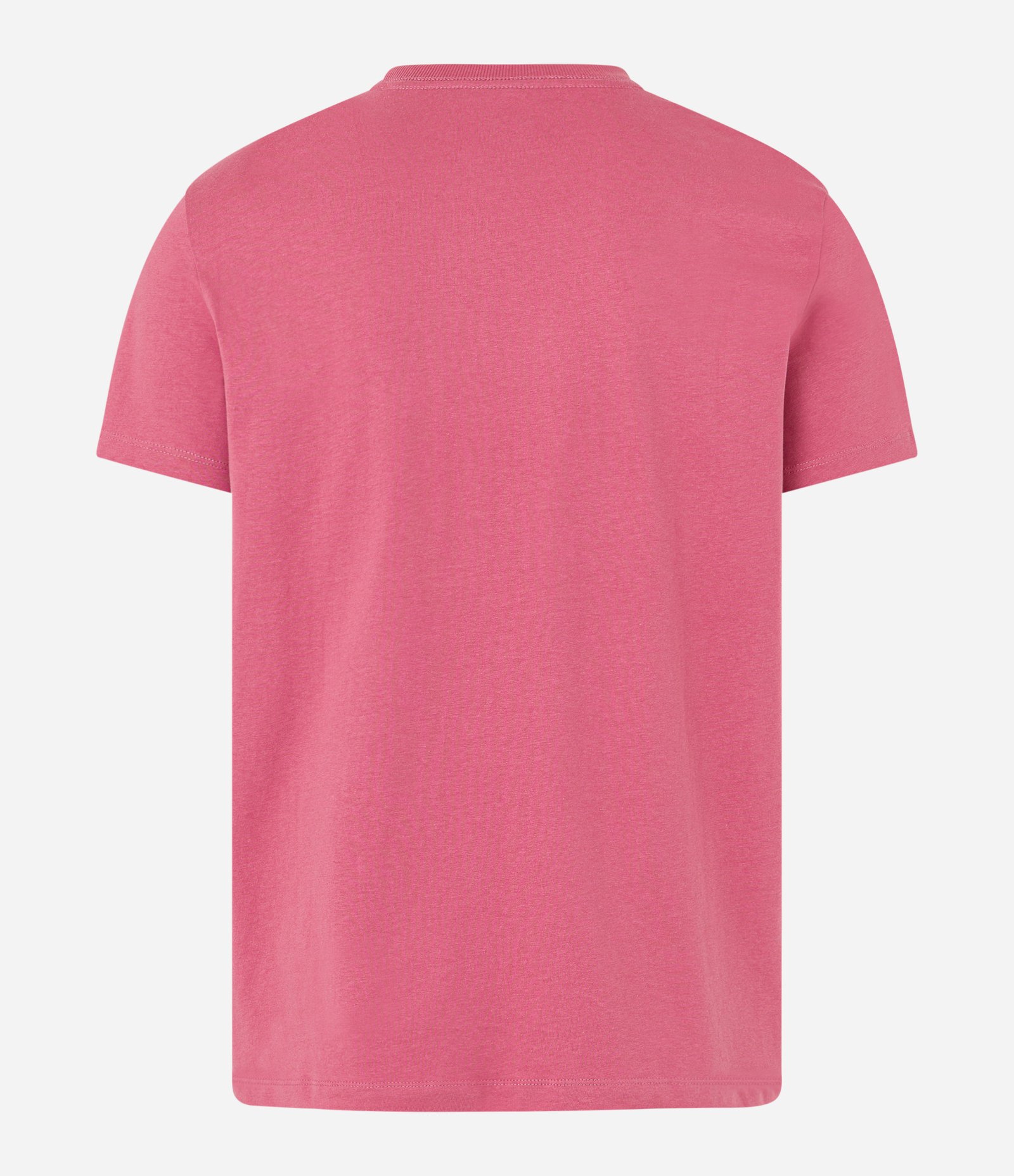 Camiseta Comfort Básica em Malhão com Etiqueta na Manga Rosa 5