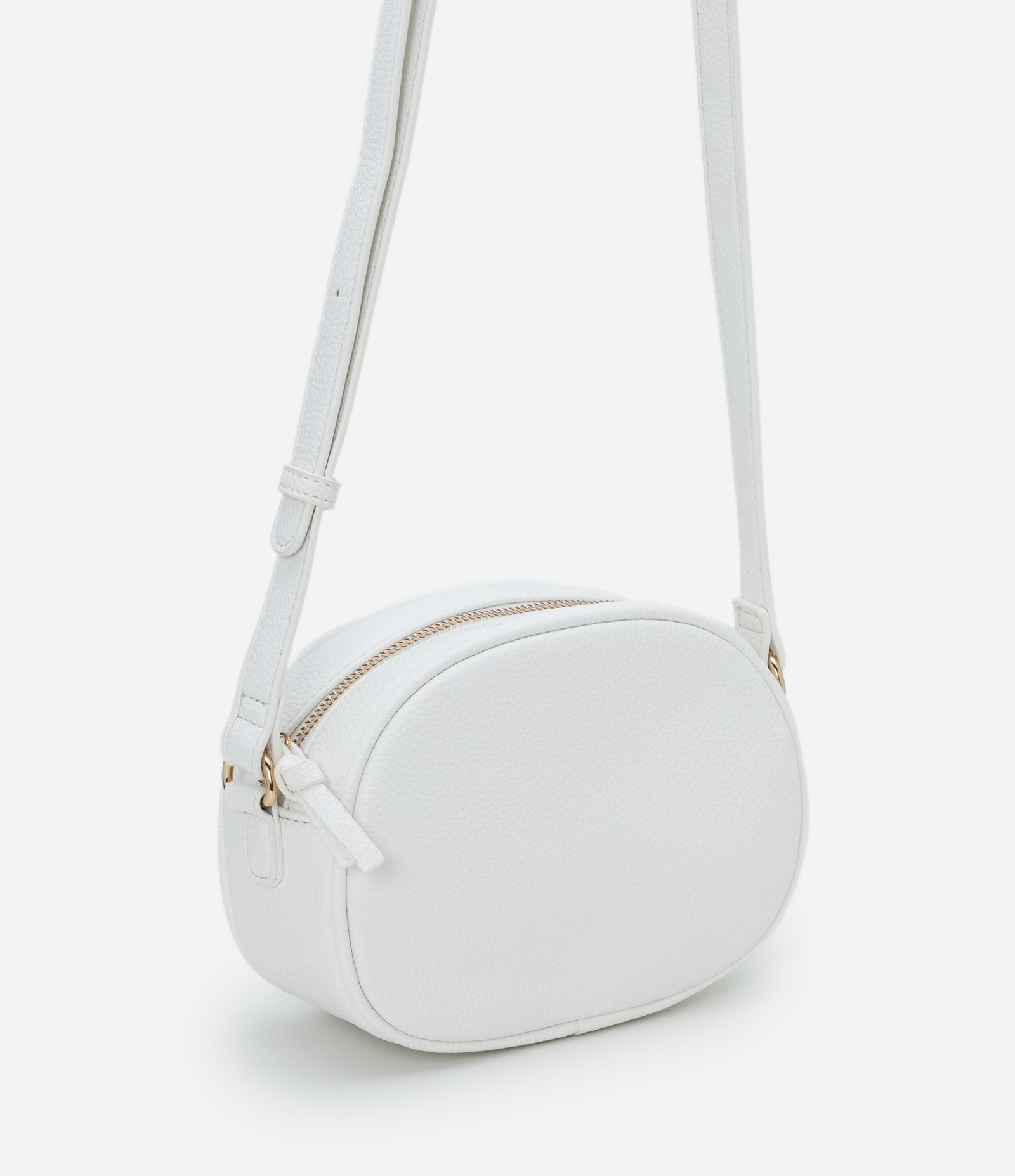 Bolsa Camera Bag Pequena com Bolso Frontal Off White 1