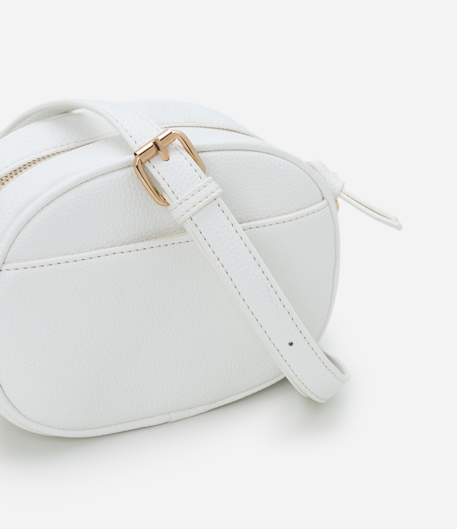 Bolsa Camera Bag Pequena com Bolso Frontal Off White 6