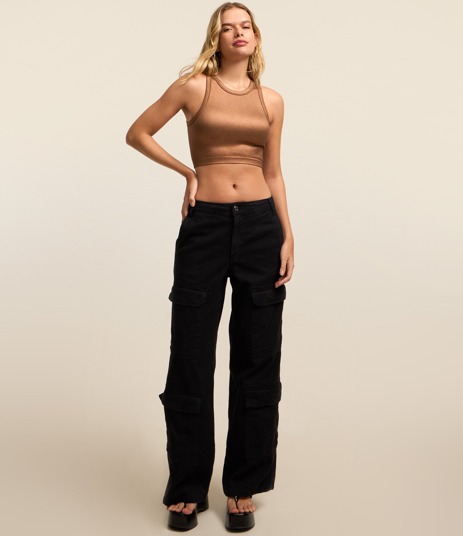 Regata Nadador Seamless e Efeito Resinado Marrom 2