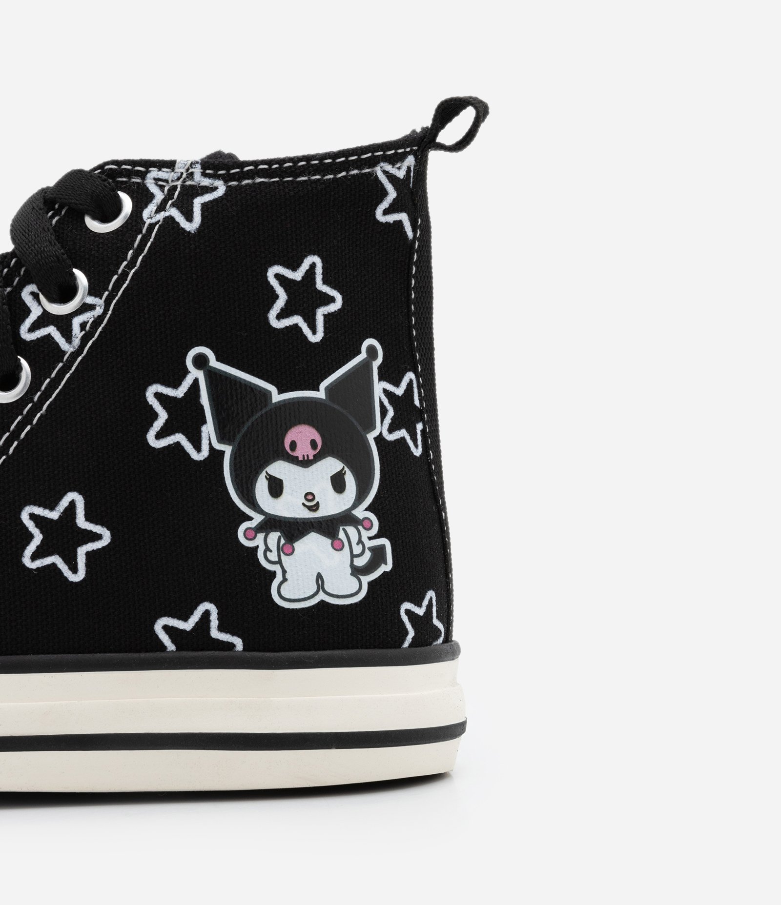 Tênis Botinha Infantil com Estampa de Estrelas e da Kuromi - Tam 26 ao 36 Preto 3