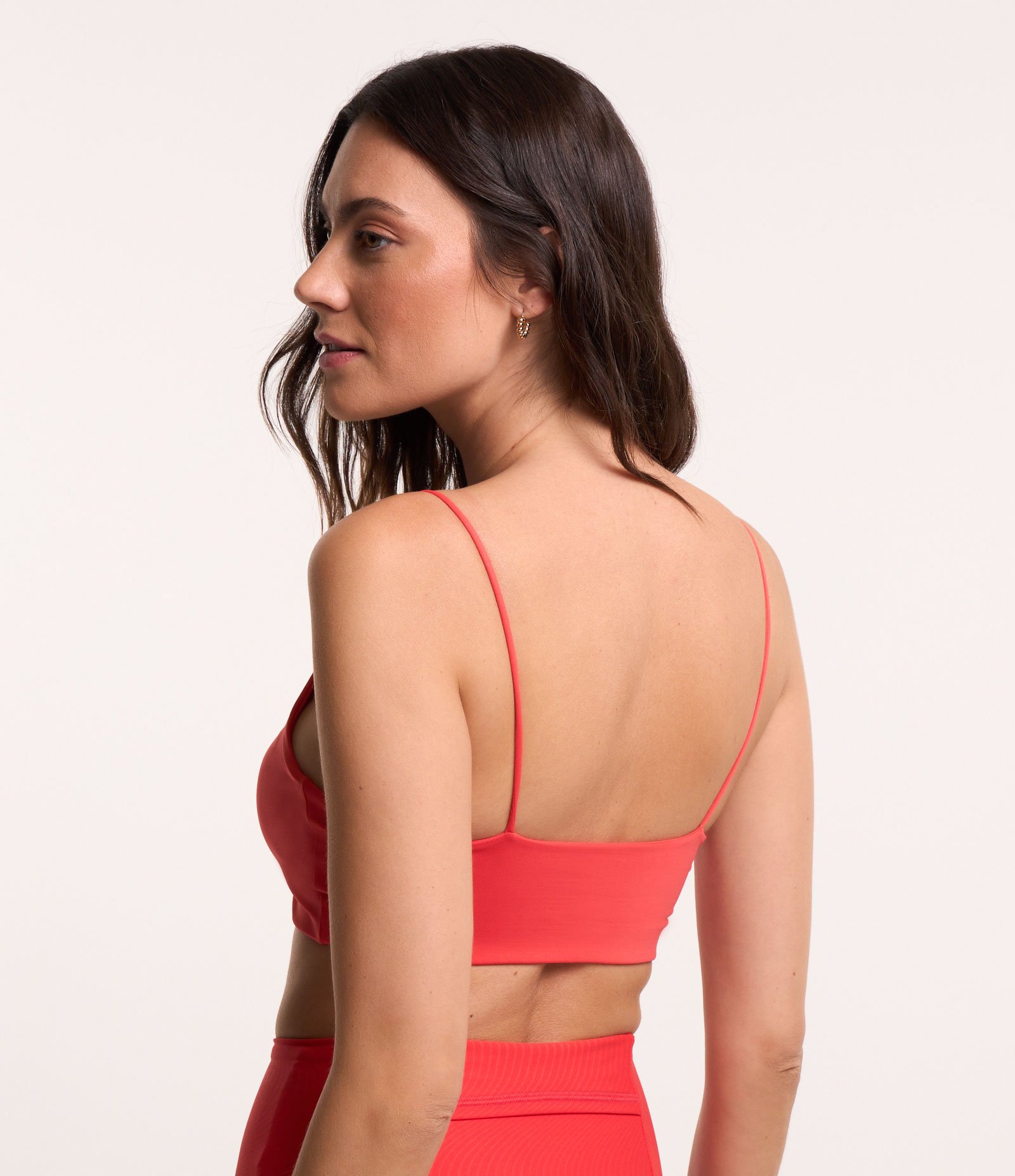 Top Esportivo em Poliamida com Alças Finas Vermelho 3