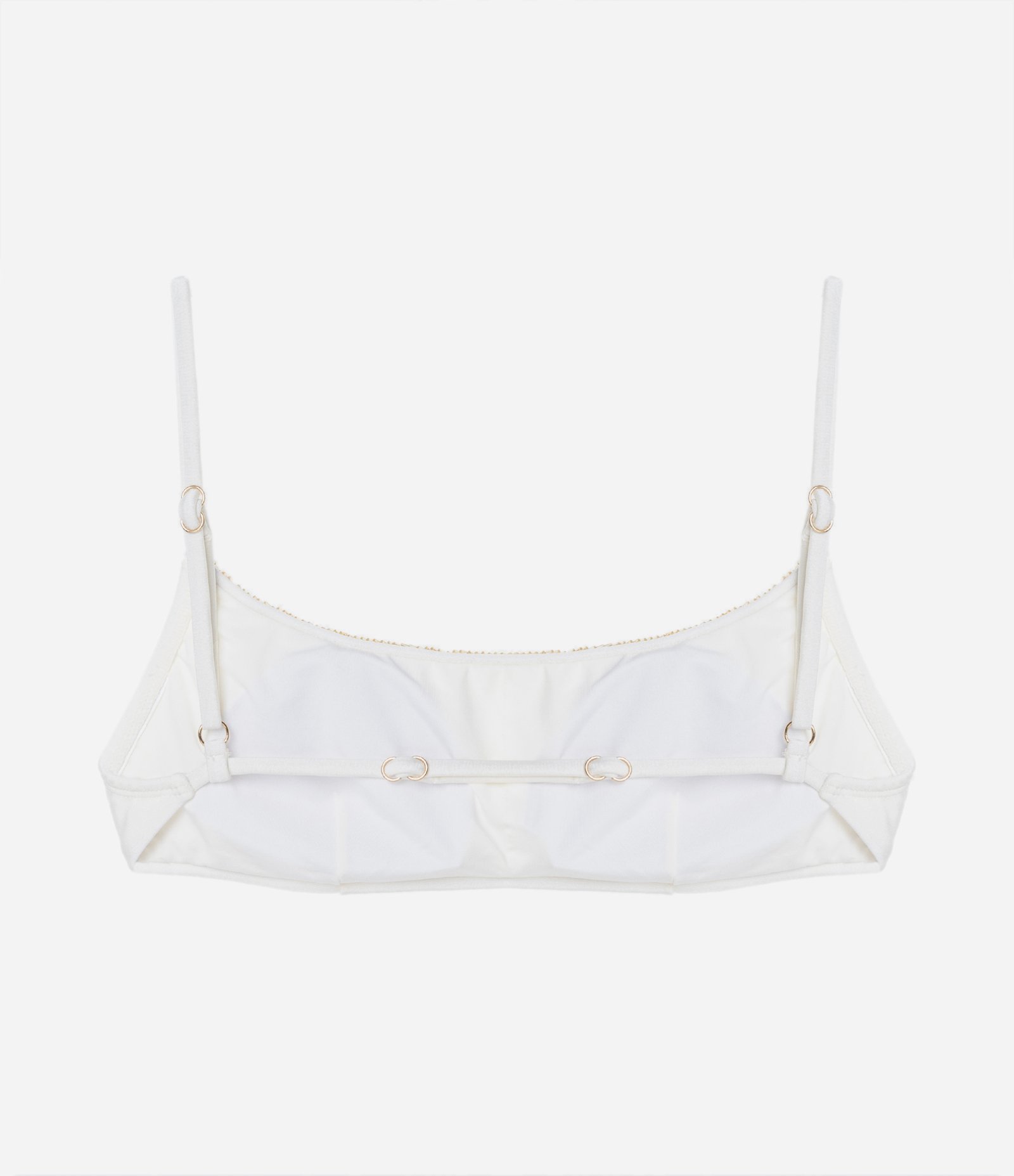 Biquíni Top Camisetinha em Poliamida com Detalhe Metalizado Branco Neve 6