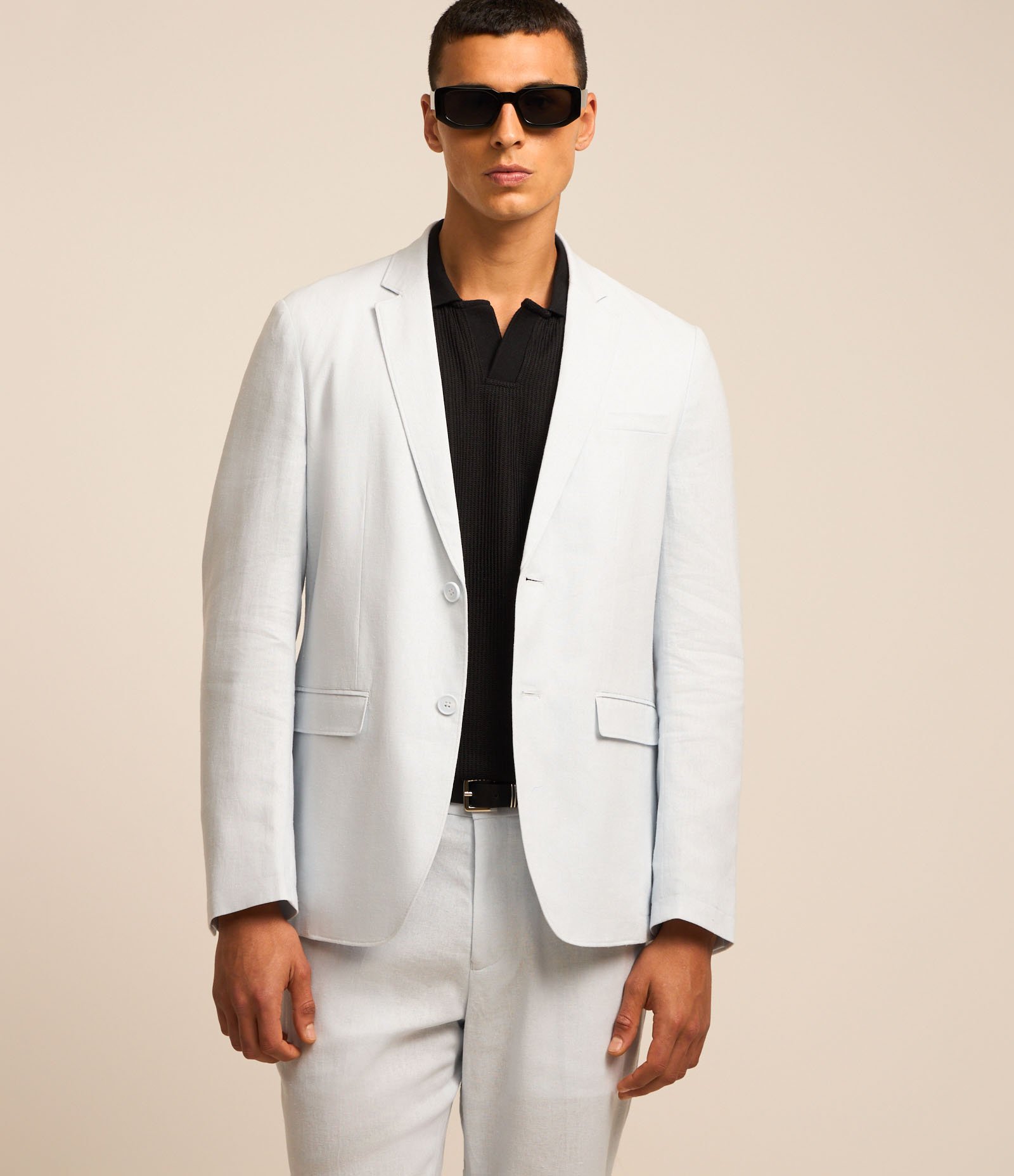 Paletó Social em Viscolinho com Meio Forro Azul 2