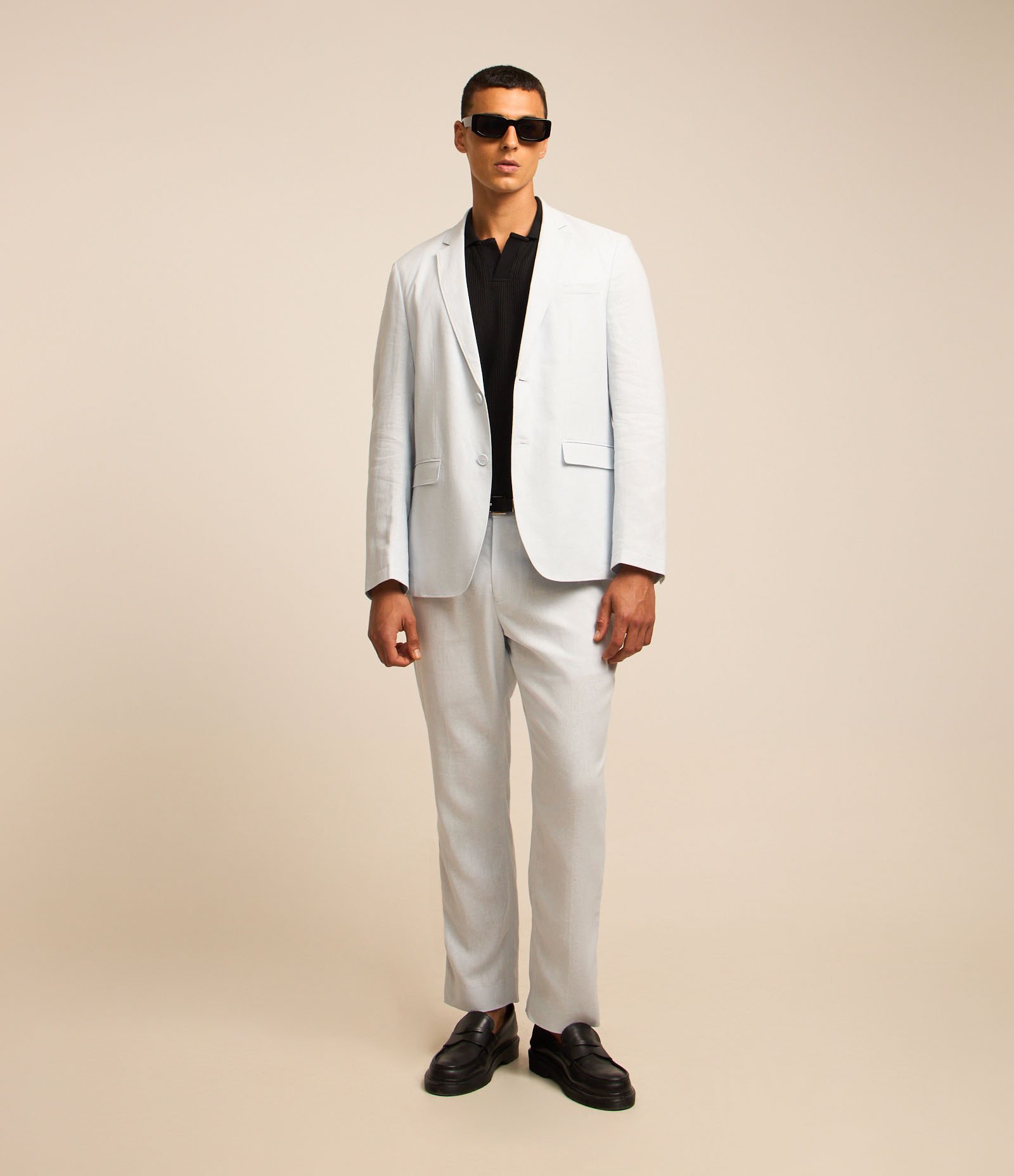 Paletó Social em Viscolinho com Meio Forro Azul 3