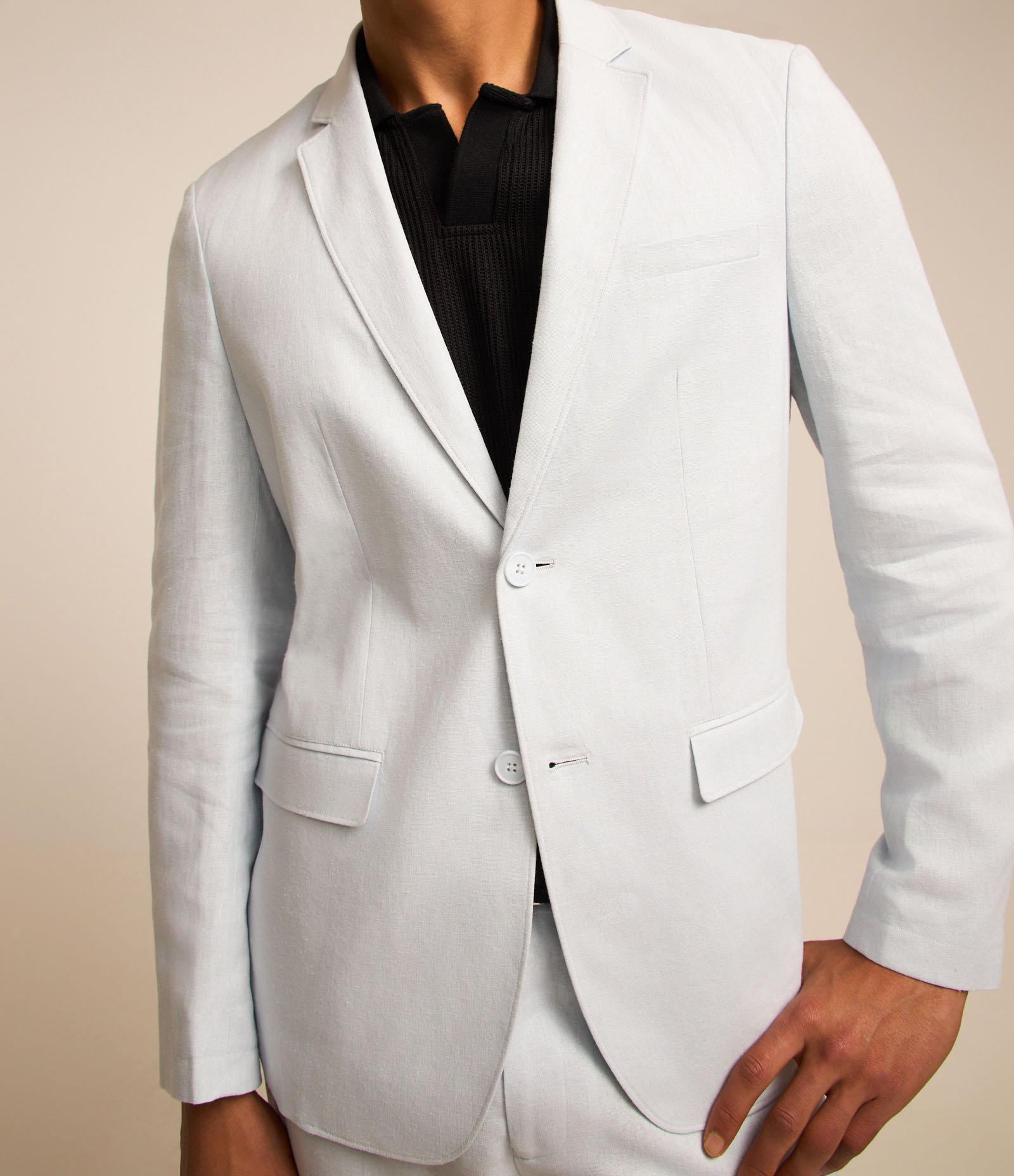 Paletó Social em Viscolinho com Meio Forro Azul 4