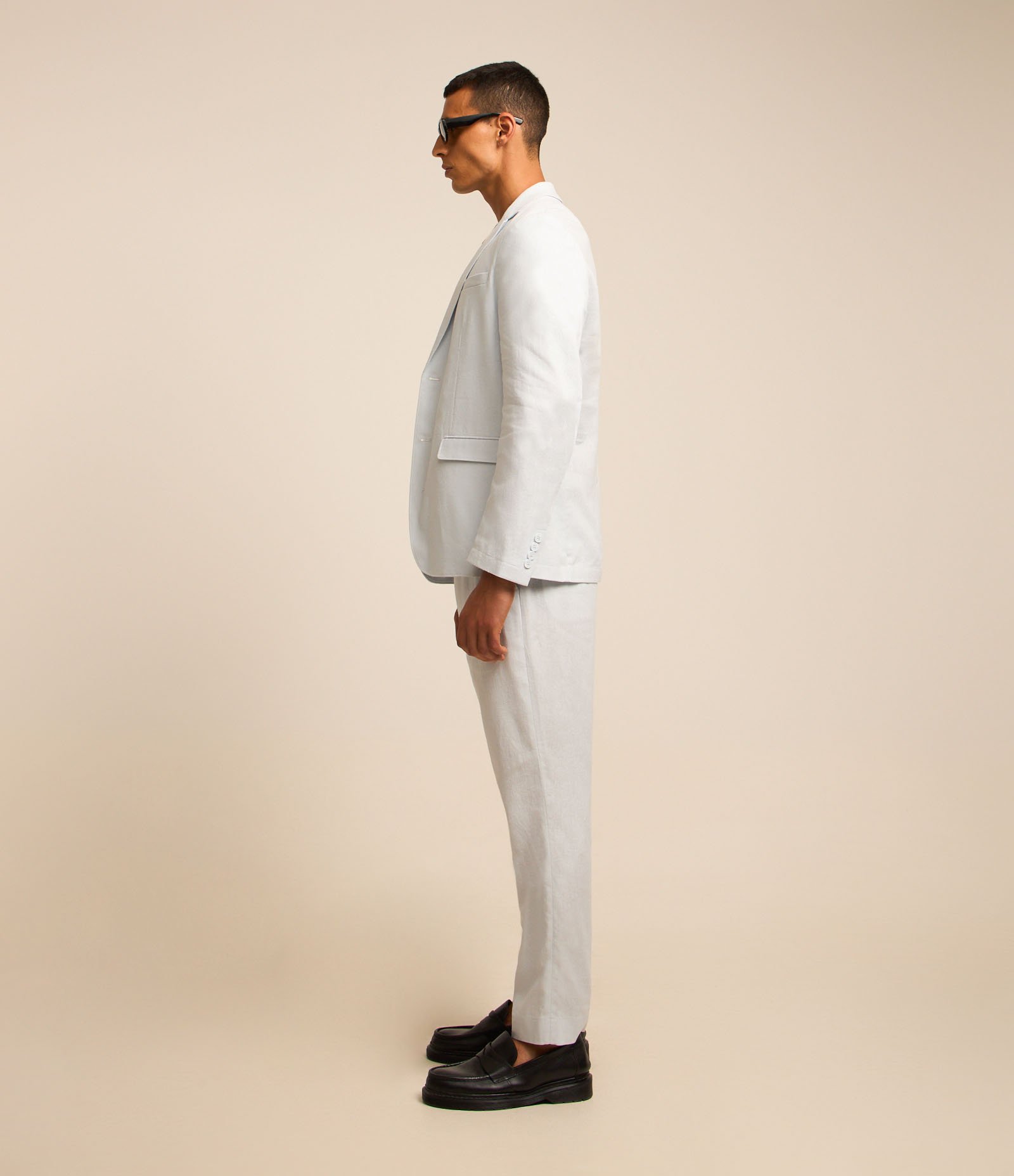 Paletó Social em Viscolinho com Meio Forro Azul 5