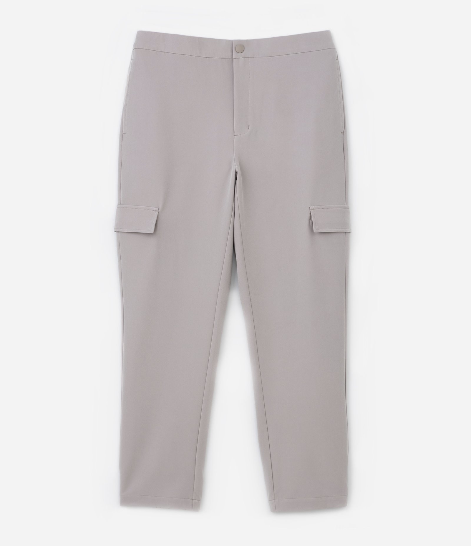 Calça em Sarja Cargo Easy Care com Detalhe Lateral Bege 5