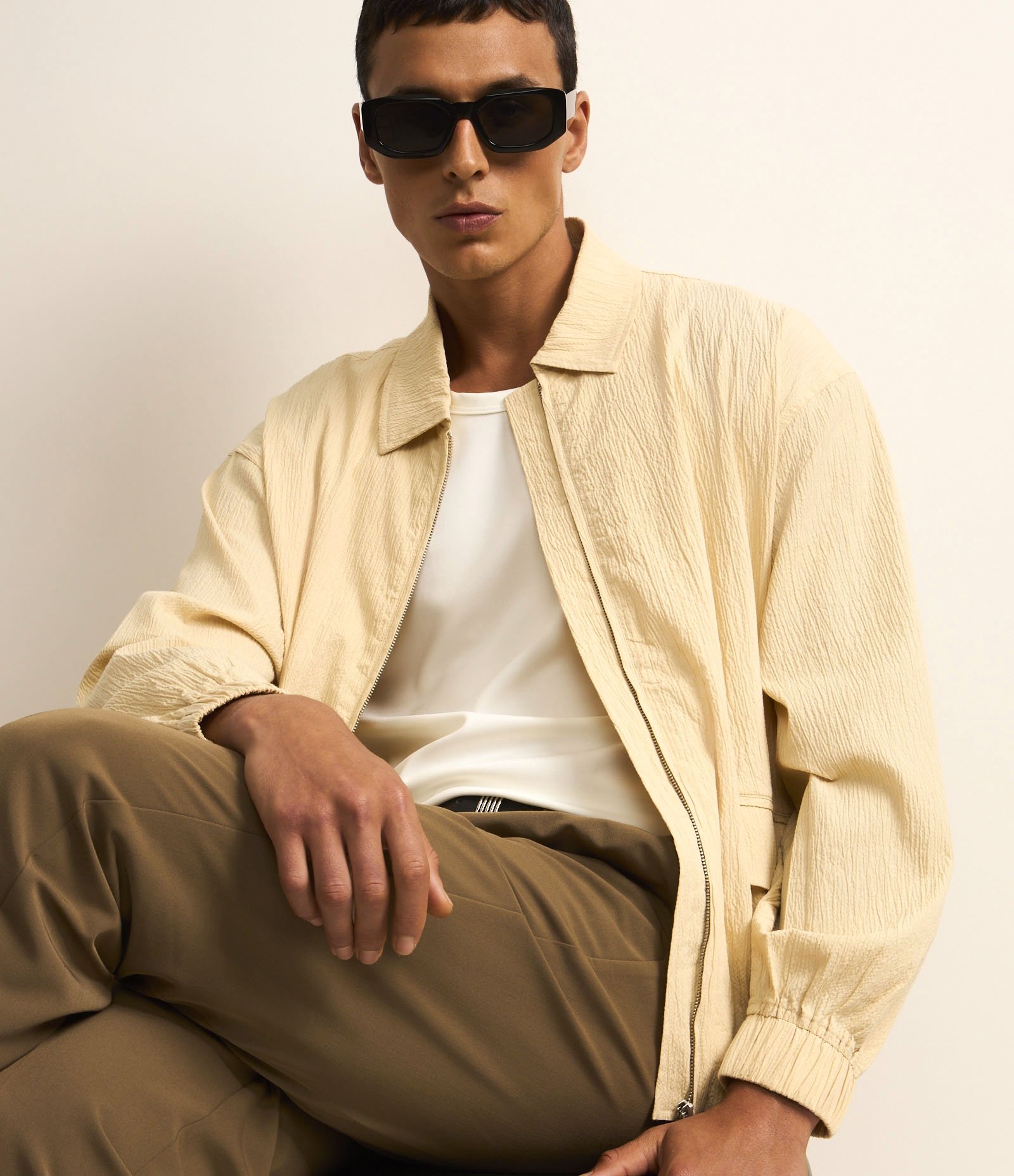 Calça Básica em Alfaiataria com Elastano Marrom 5