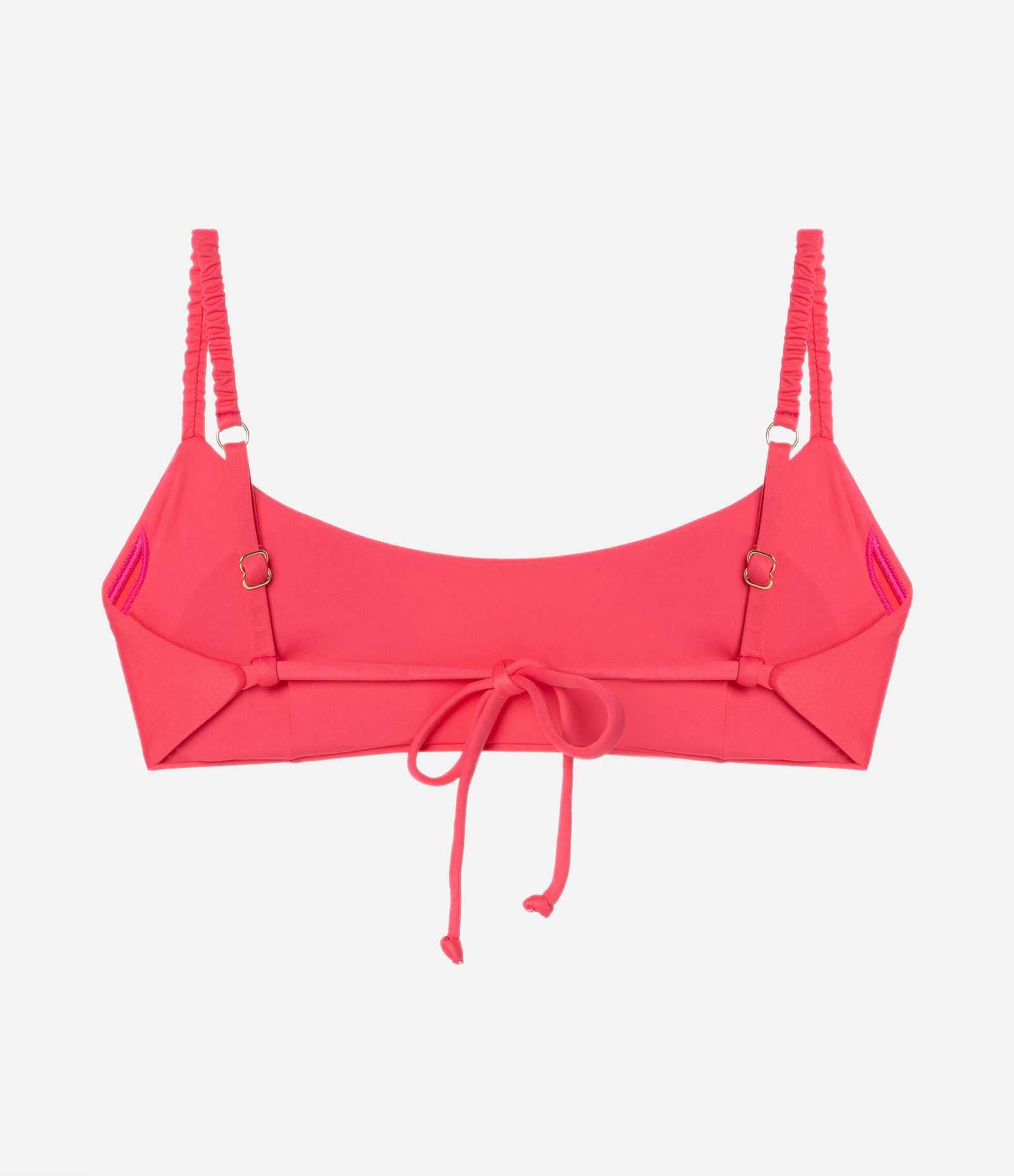 Biquíni Top Camisetinha em Microfibra com Alças Franzidas Vermelho 6