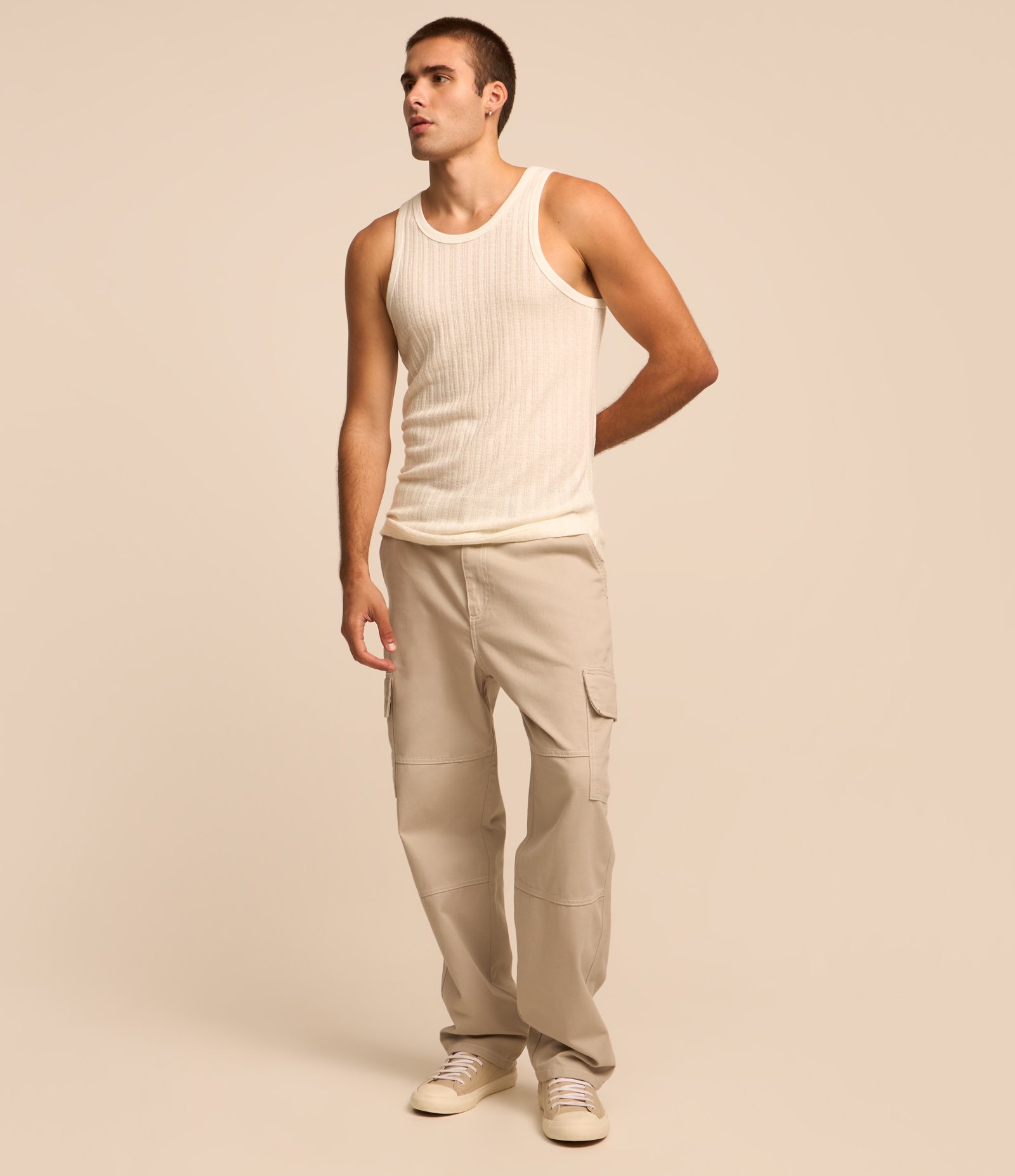 Regata em Viscose com Textura Muscle Cloud Dancer 2