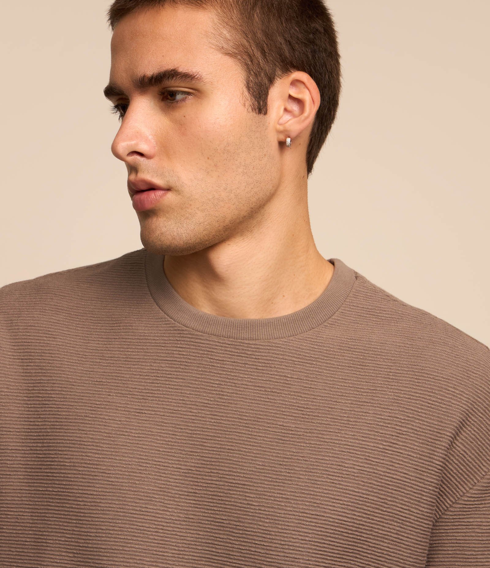 Camiseta Relaxed em Algodão com Textura 3