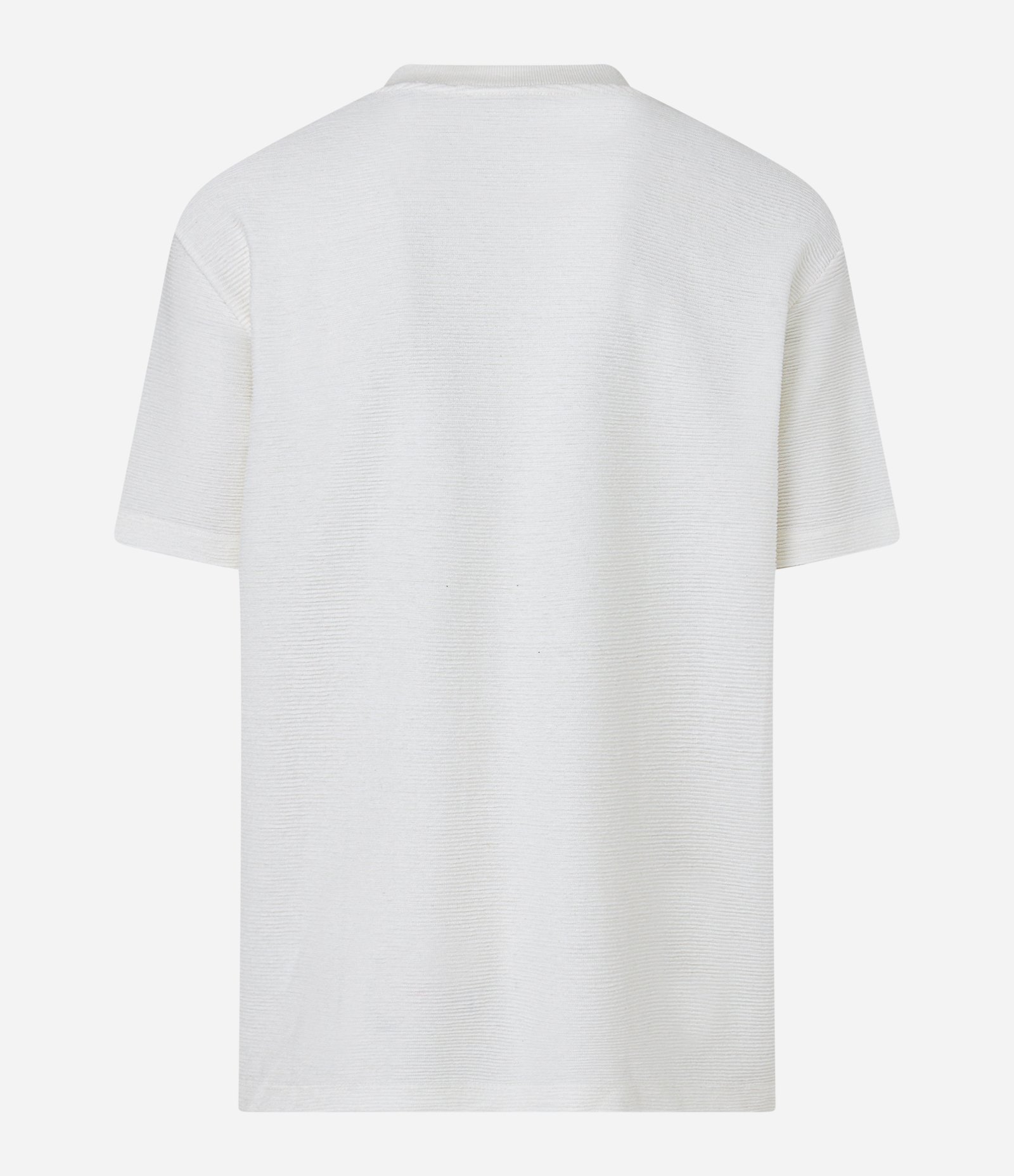Camiseta Relaxed em Algodão com Textura Branco 6