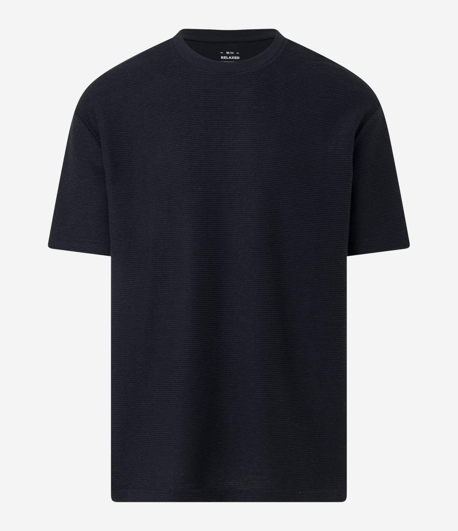 Camiseta Relaxed em Algodão com Textura Preto 5