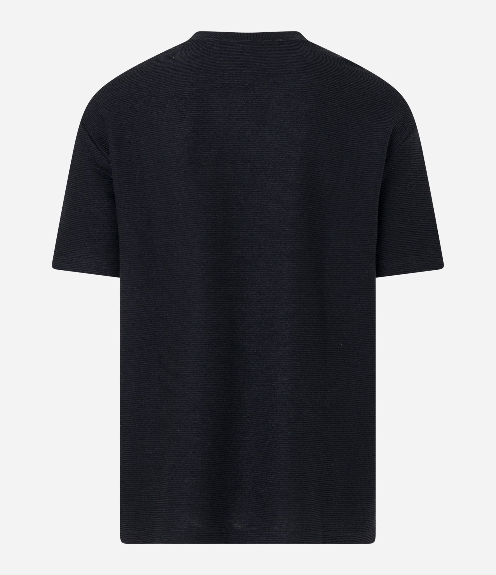 Camiseta Relaxed em Algodão com Textura Preto 7