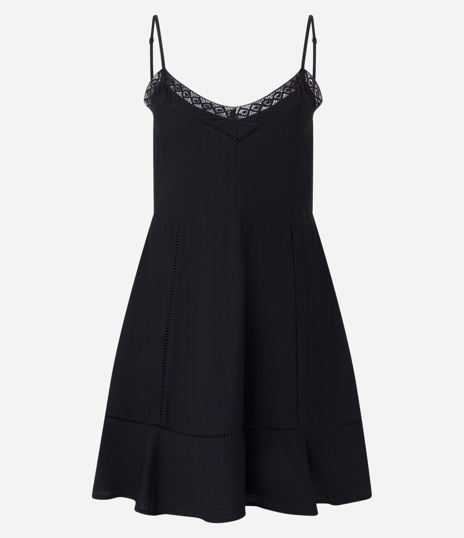 Vestido Curto em Viscose com Detalhe no Busto Preto 5