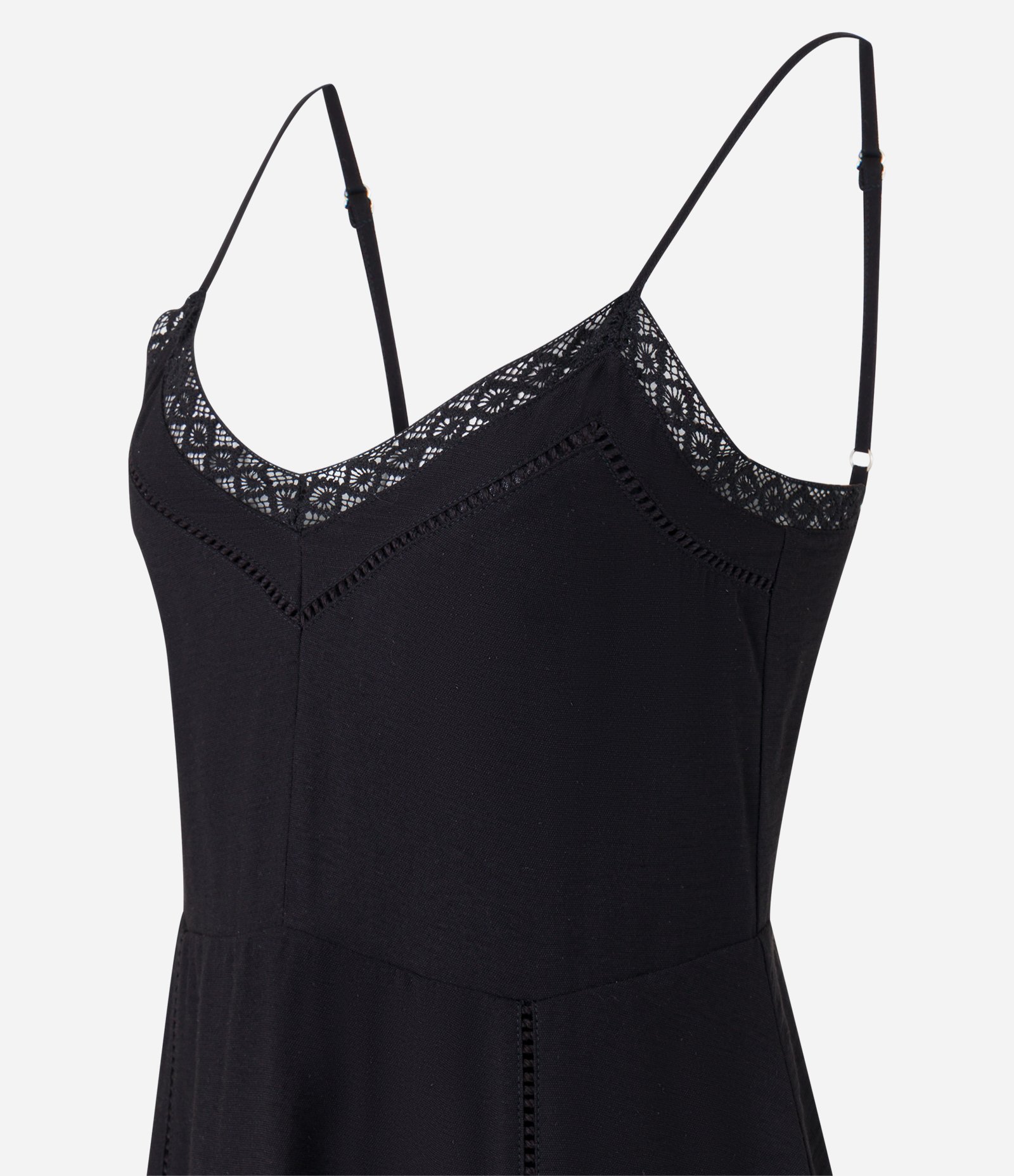 Vestido Curto em Viscose com Detalhe no Busto Preto 6