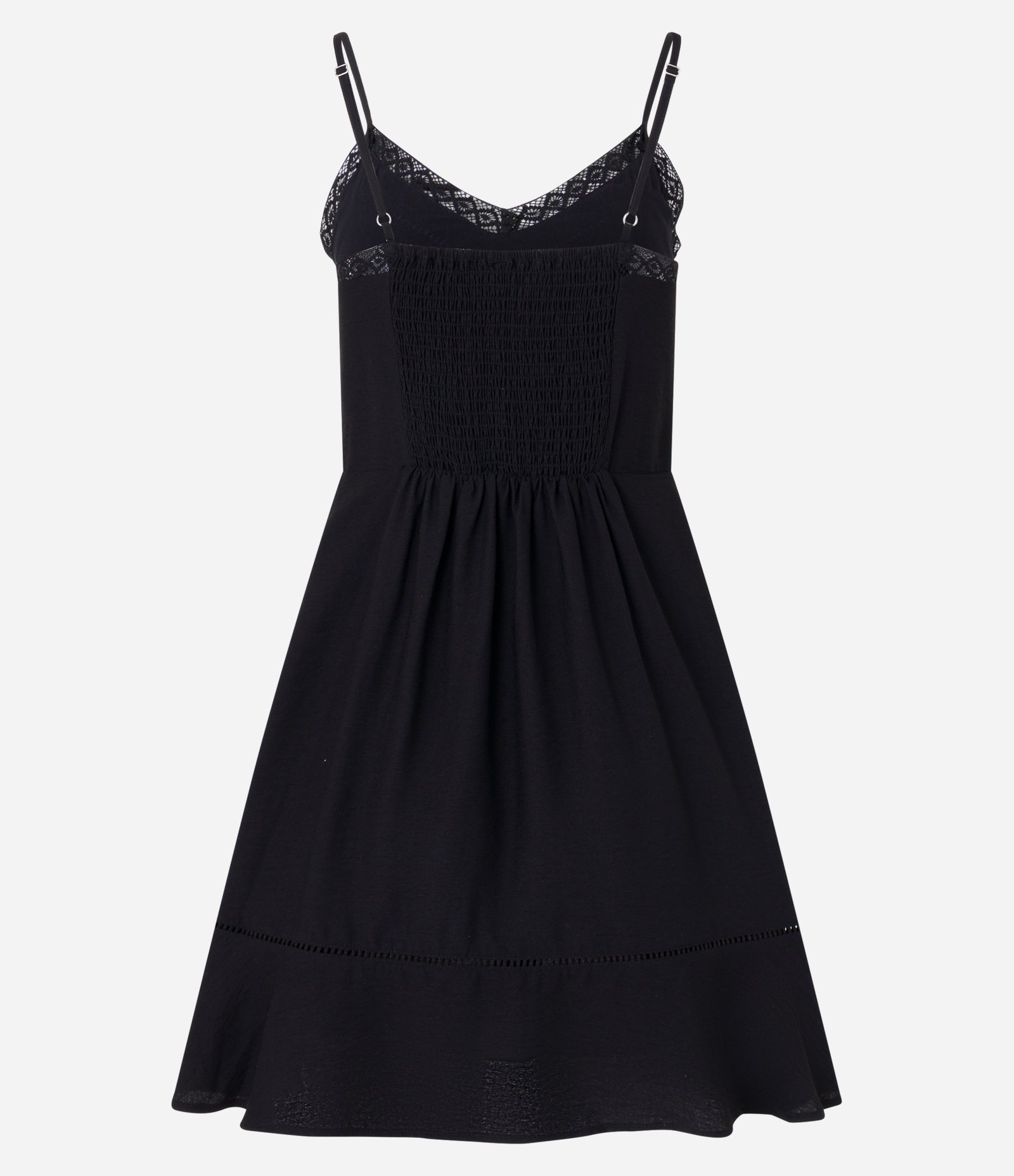 Vestido Curto em Viscose com Detalhe no Busto Preto 7