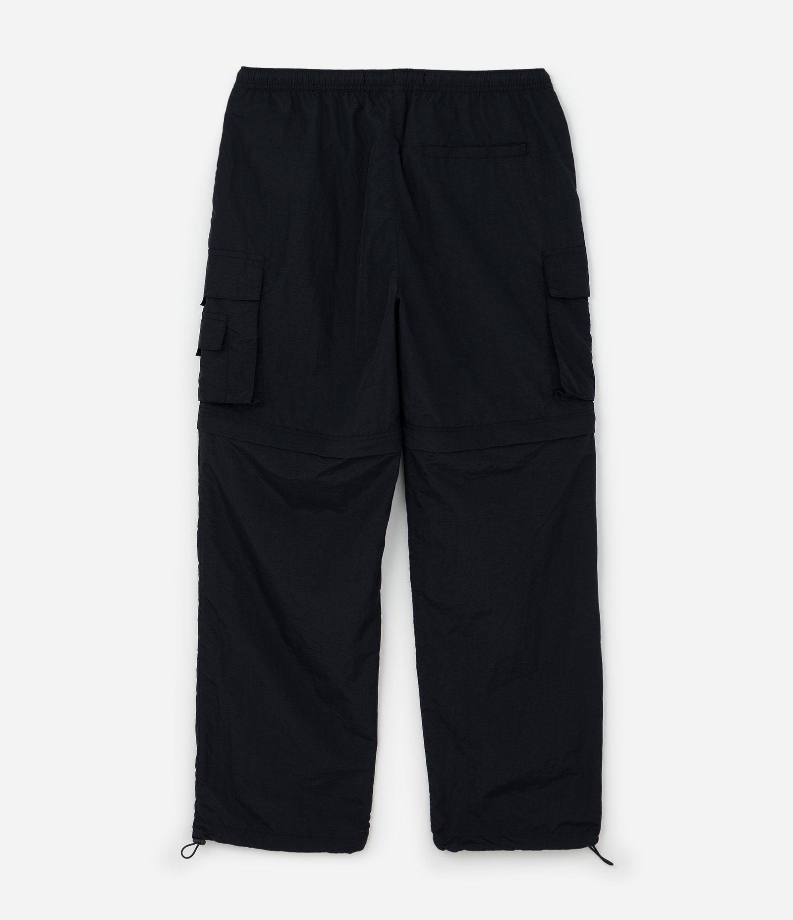 Calça Paper Touch Vira Bermuda com Puxador na Barra Preto 8