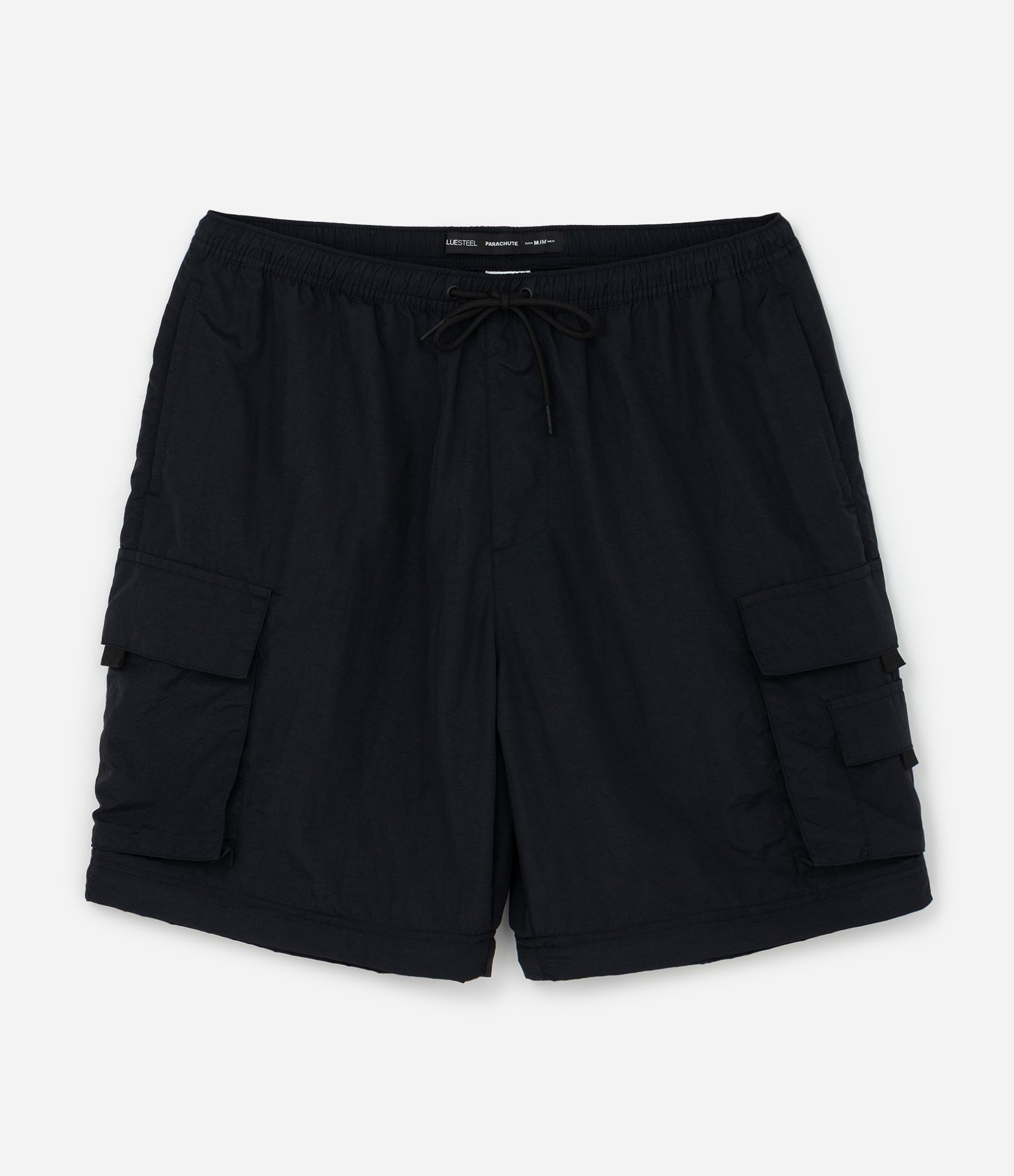 Calça Paper Touch Vira Bermuda com Puxador na Barra Preto 9