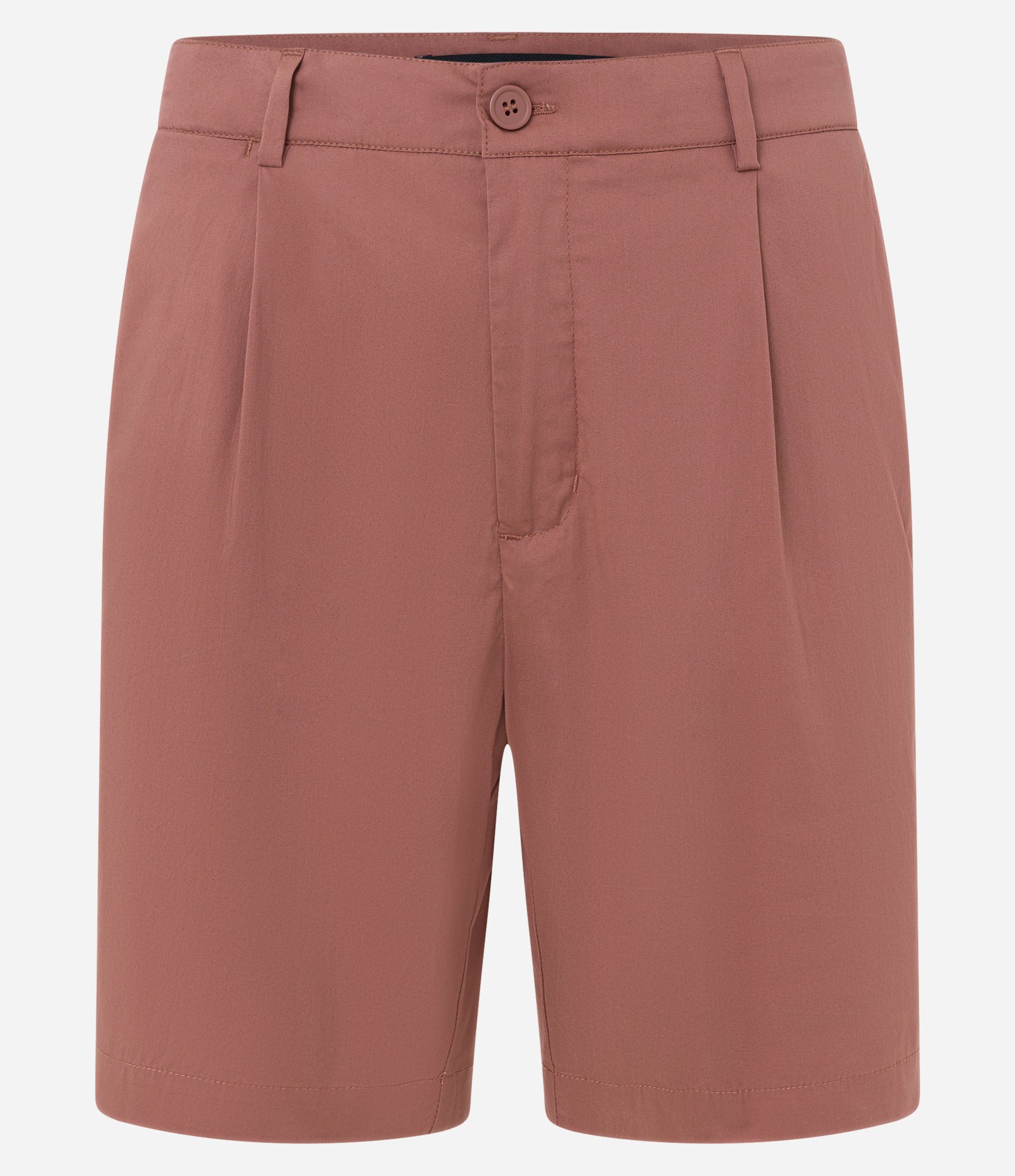 Bermuda Alfaiatada em Algodão com Passantes no Cós e Pregas Marrom 5