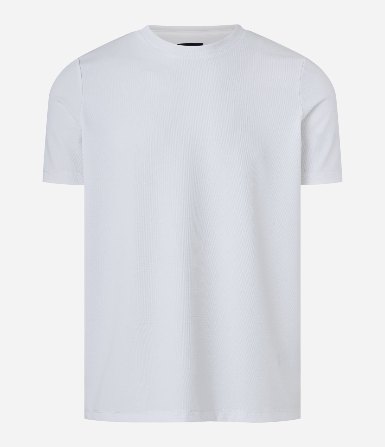 Camiseta Slim Maquinetada Performance com Gola Redonda Branco 8