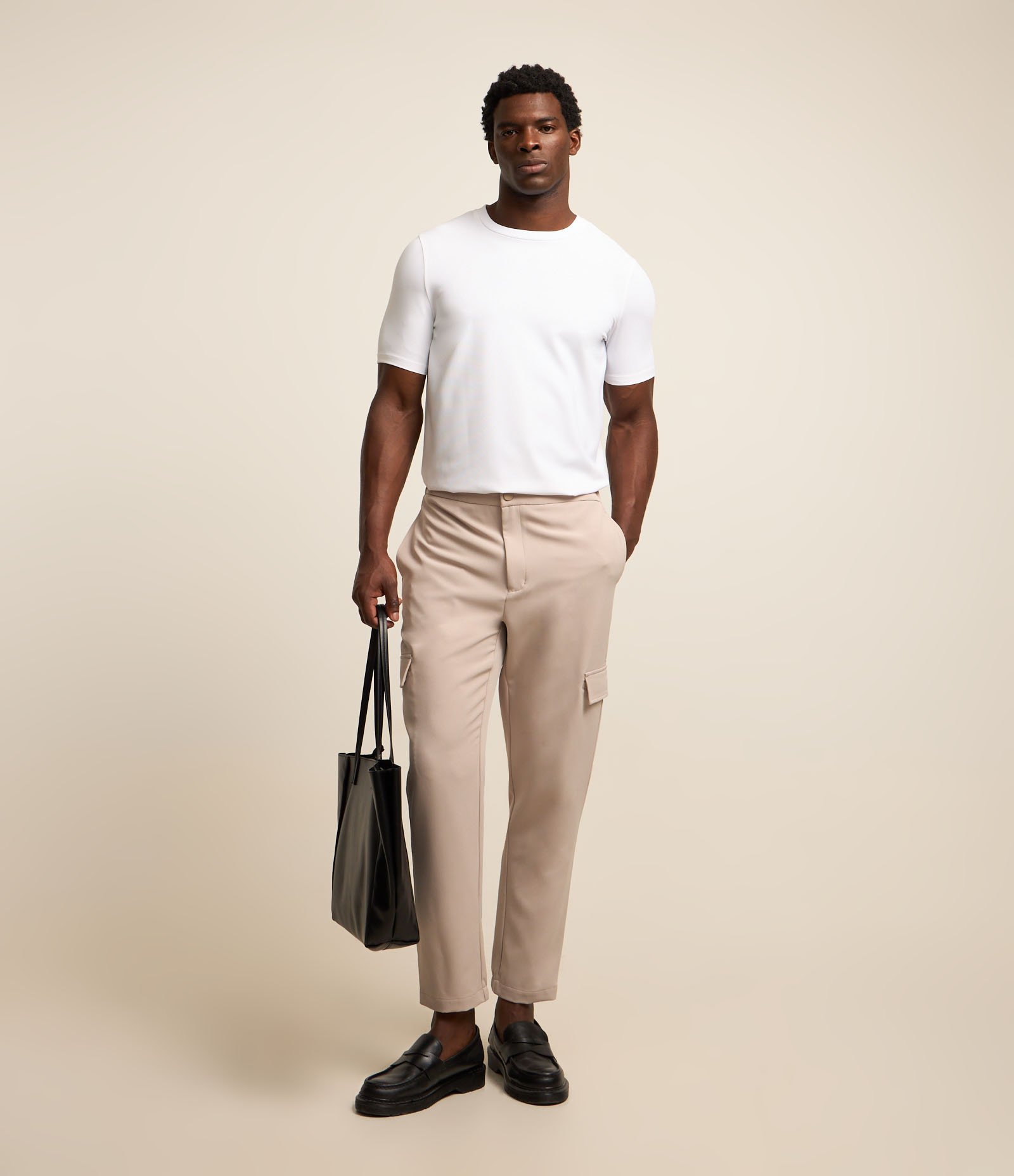 Camiseta Slim Maquinetada Performance com Gola Redonda Branco 4