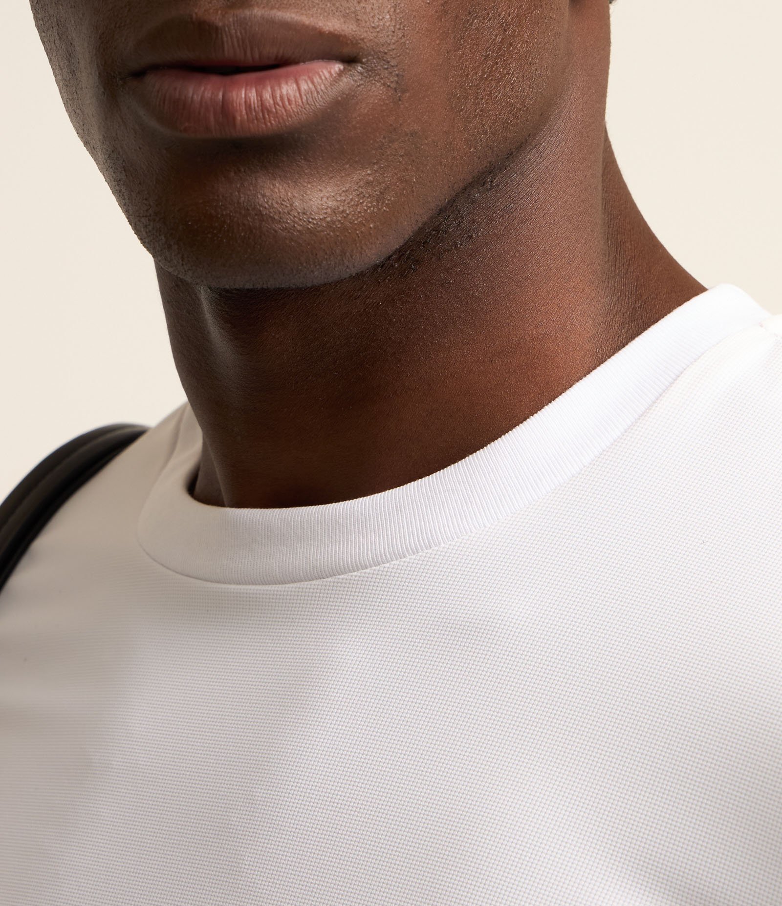 Camiseta Slim Maquinetada Performance com Gola Redonda Branco 6