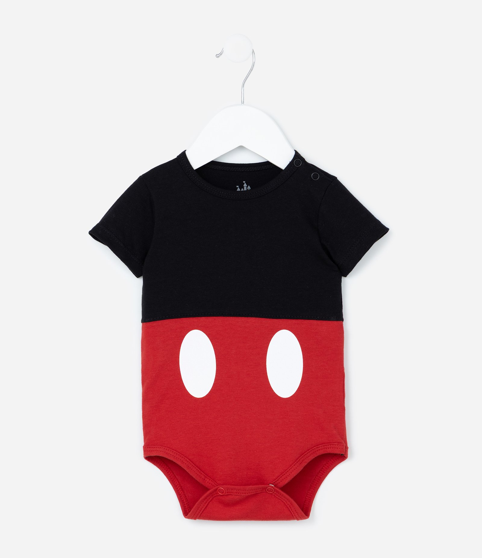 Body Infantil com Estampa Mickey com Gorro - Tam 0 a 18 meses Preto 3