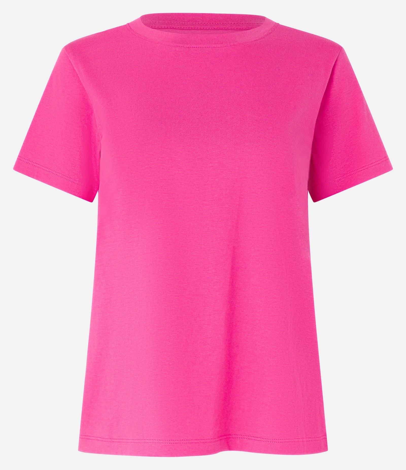 Camiseta Básica em Algodão com Manga Curta Rosa Pink 6