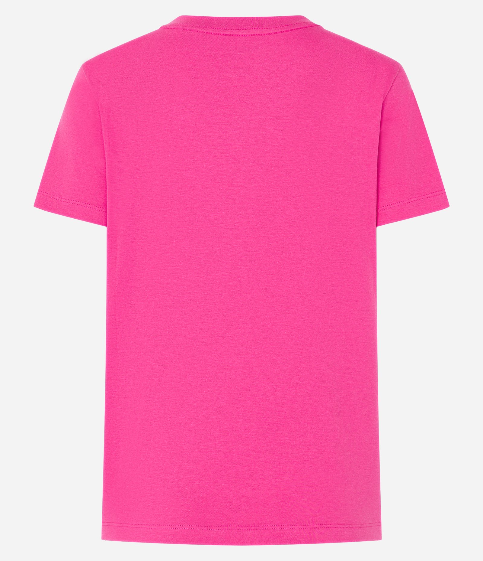 Camiseta Básica em Algodão com Manga Curta Rosa Pink 7