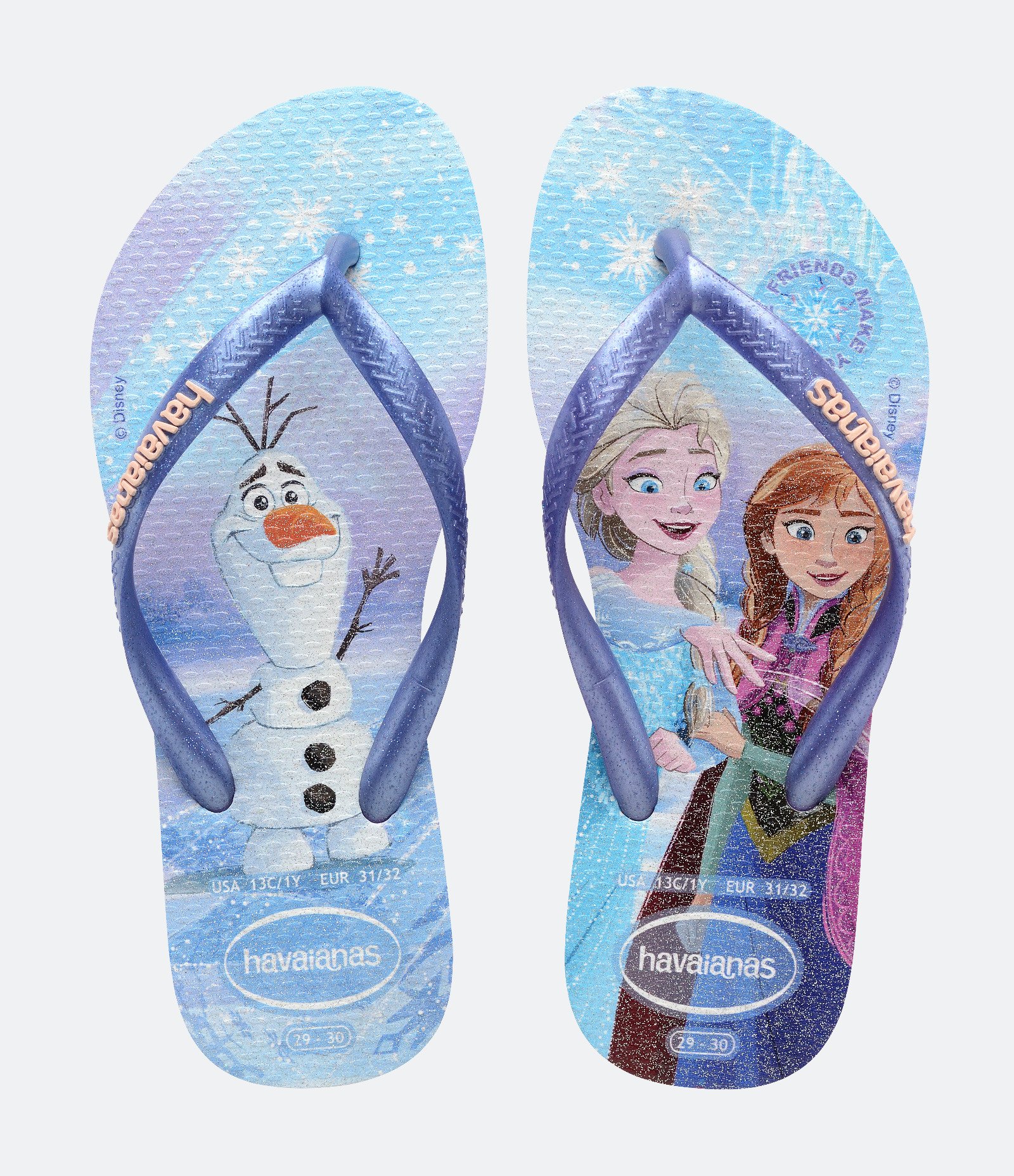 Chinelo Slim Infantil com Estampa de Princesas Havaianas - Tam 23 ao 36 1
