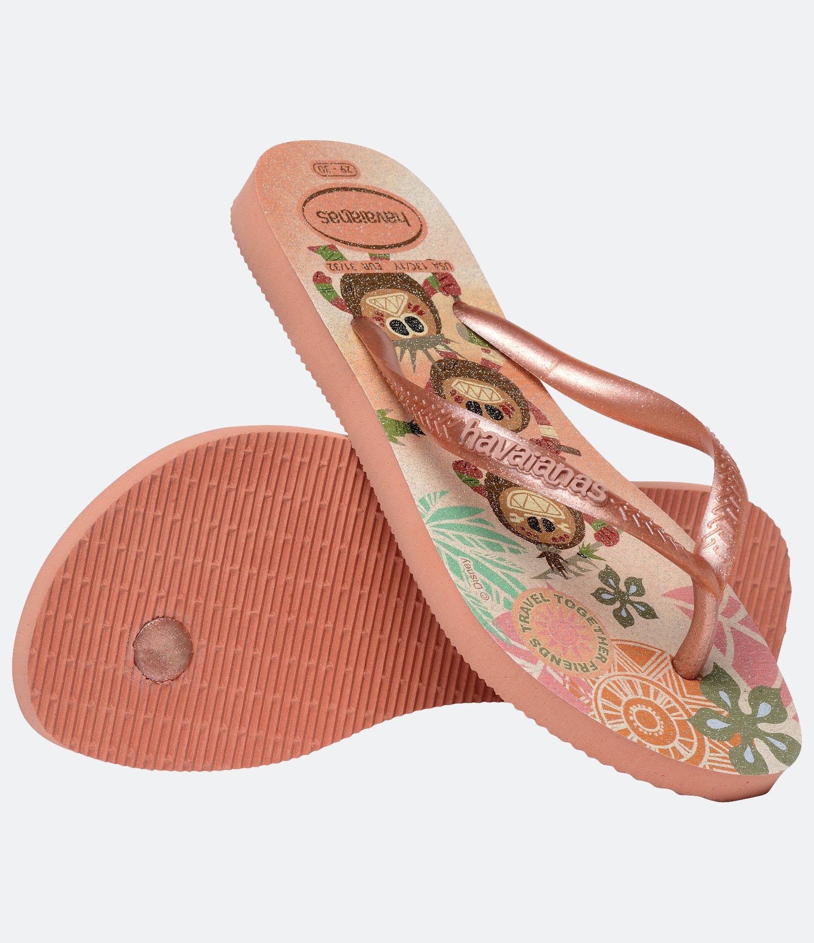 Chinelo Slim Infantil com Estampa de Princesas Havaianas - Tam 23 ao 36 3