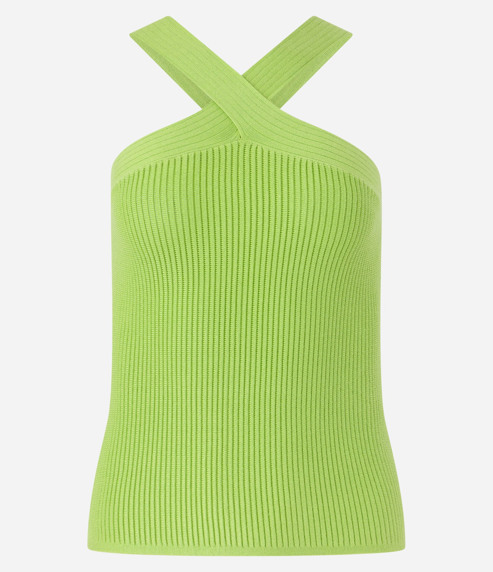 Blusa em Tricô com Gola Halter Cruzada Verde 6