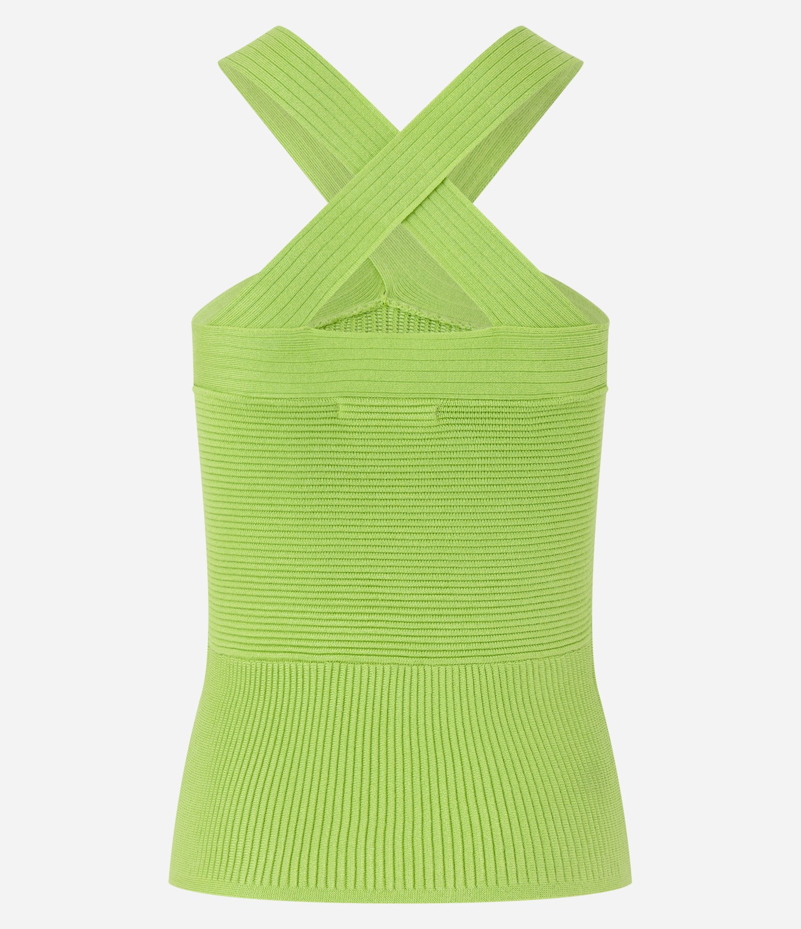 Blusa em Tricô com Gola Halter Cruzada Verde 8