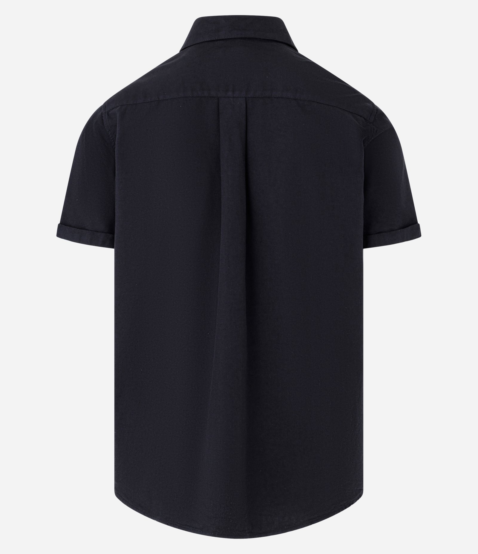 Camisa em Oxford com Bolsos e Dobra na Manga Preto 6