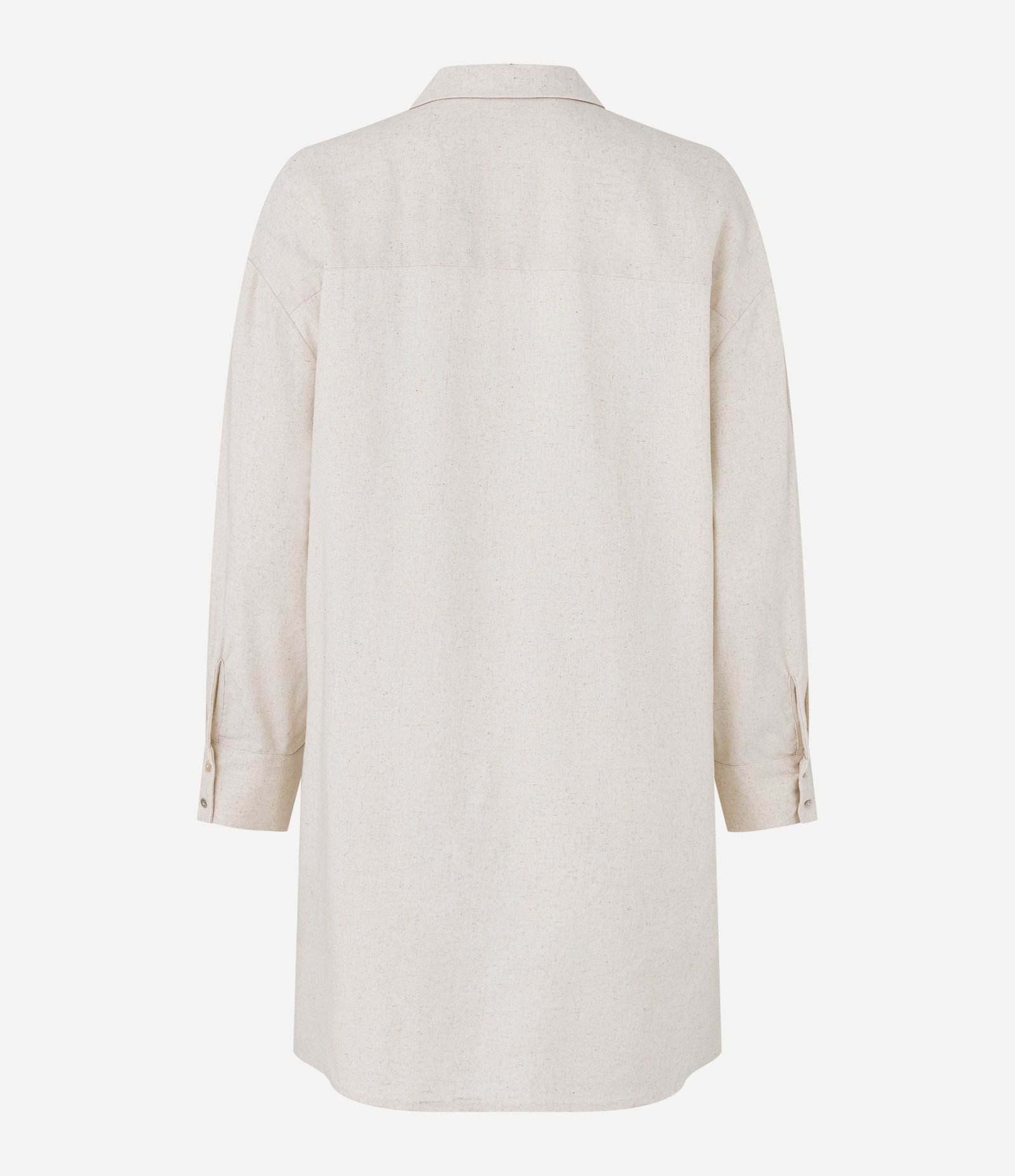 Saída de Praia Camisa em Viscolinho Bege 6