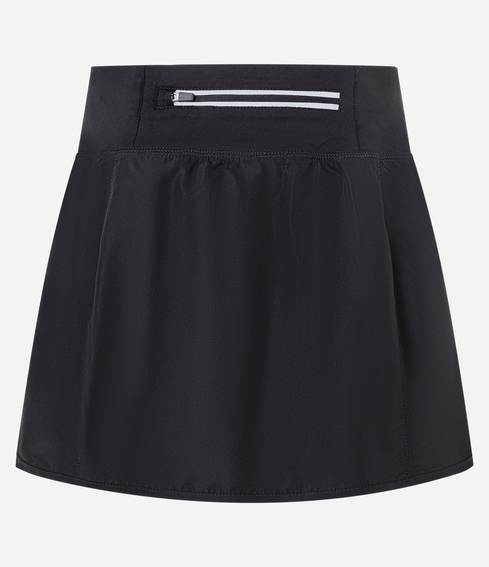 Short Saia Esportivo com Recorte em Tela Preto 8