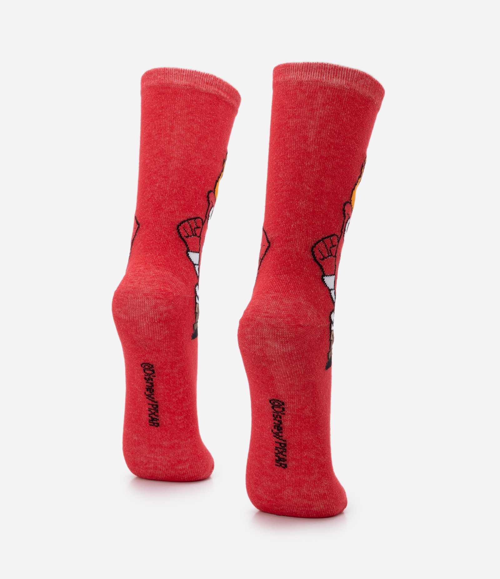 Meia Cano Alto em Algodão com Estampa Raiva Divertidamente Vermelho 3
