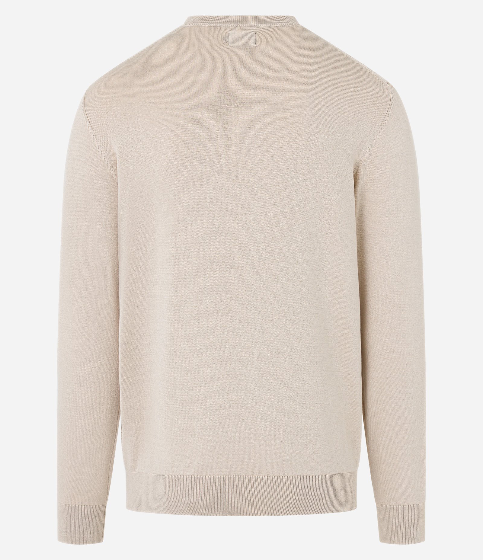 Suéter em Tricô com Textura Quadriculada Bege 3