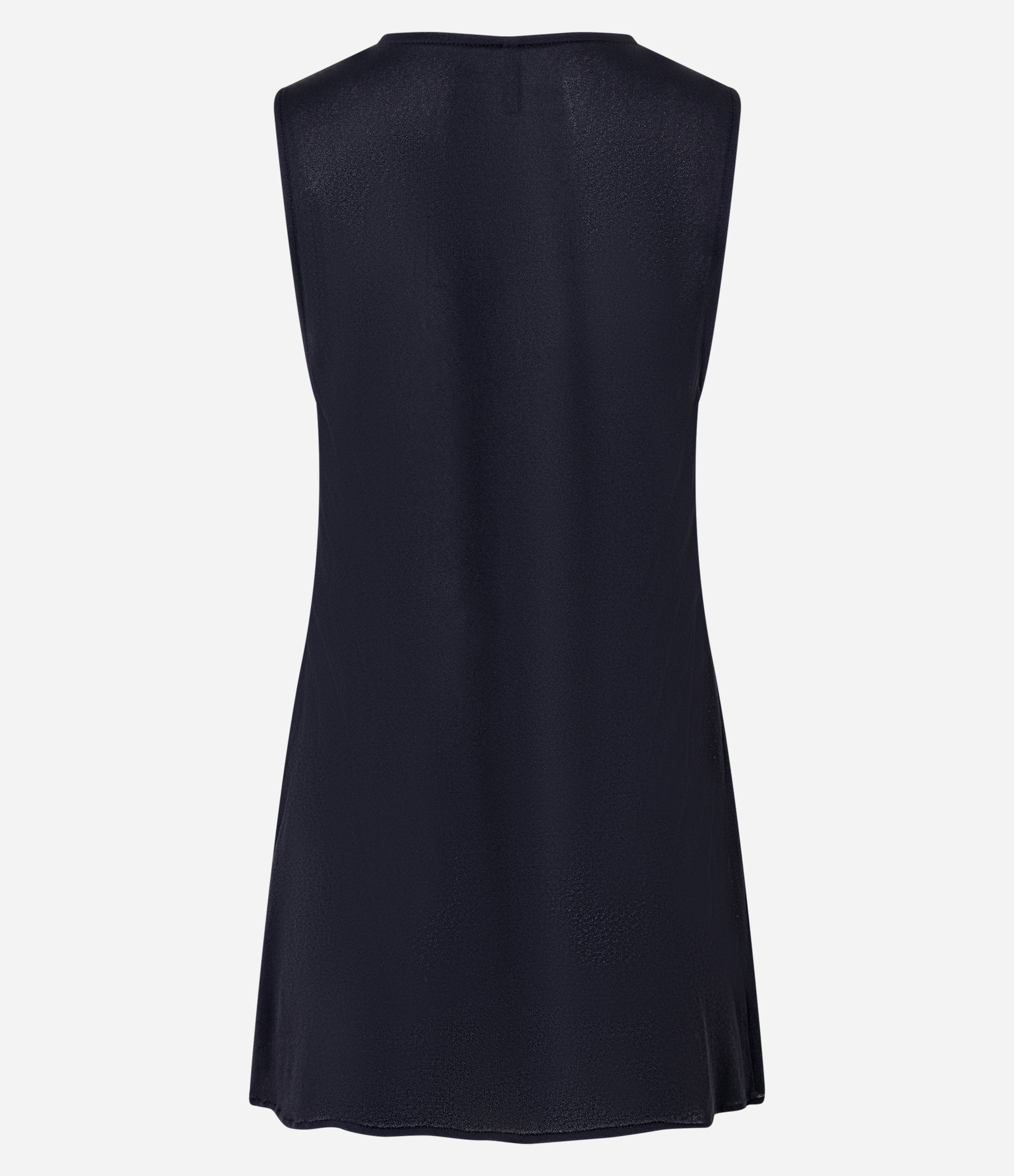 Saída de Praia Vestido Sem Manga em Crepe Preto 5