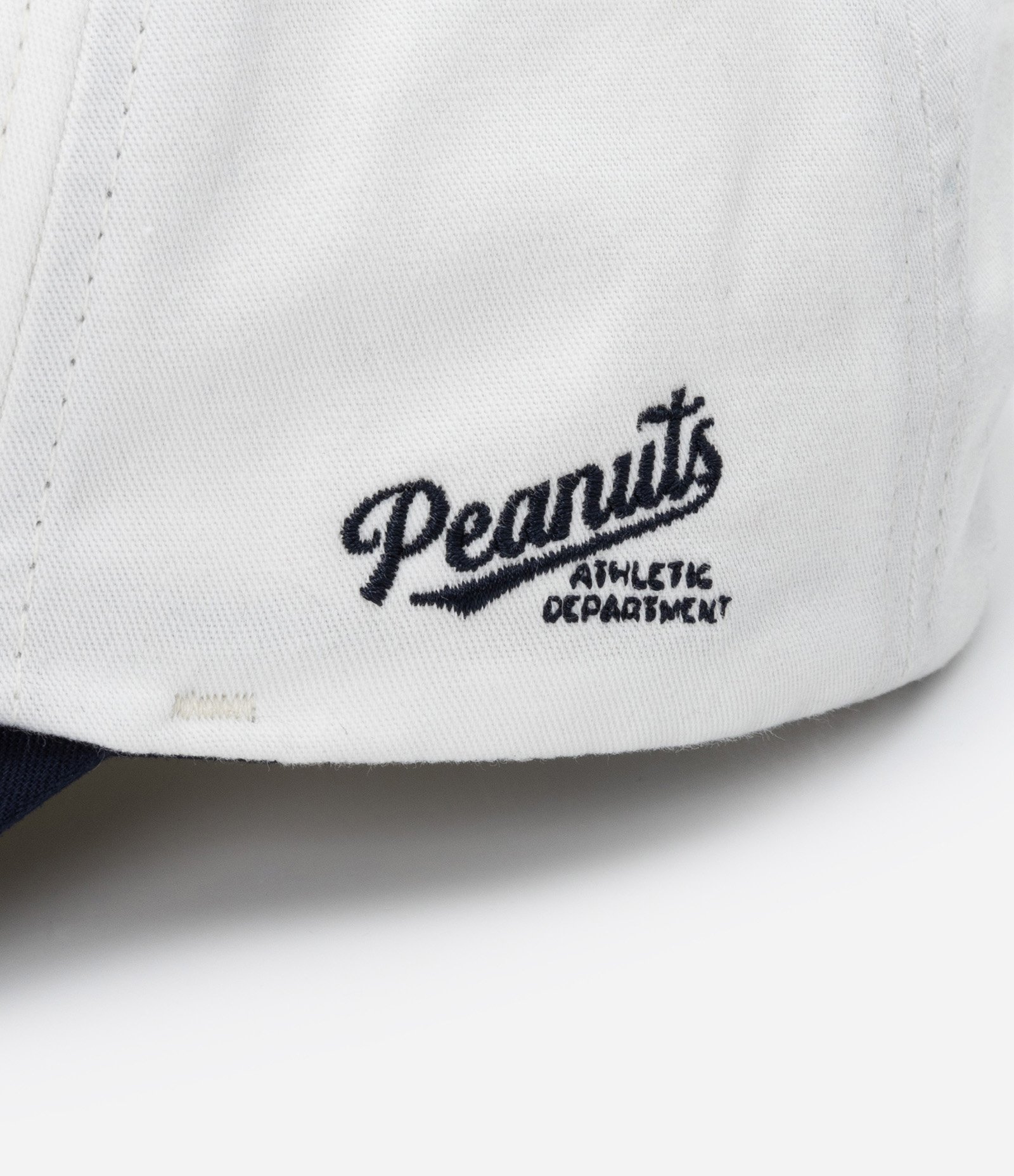 Boné em Sarja 06 Panel com Bordado Snoopy Baseball Branco 9