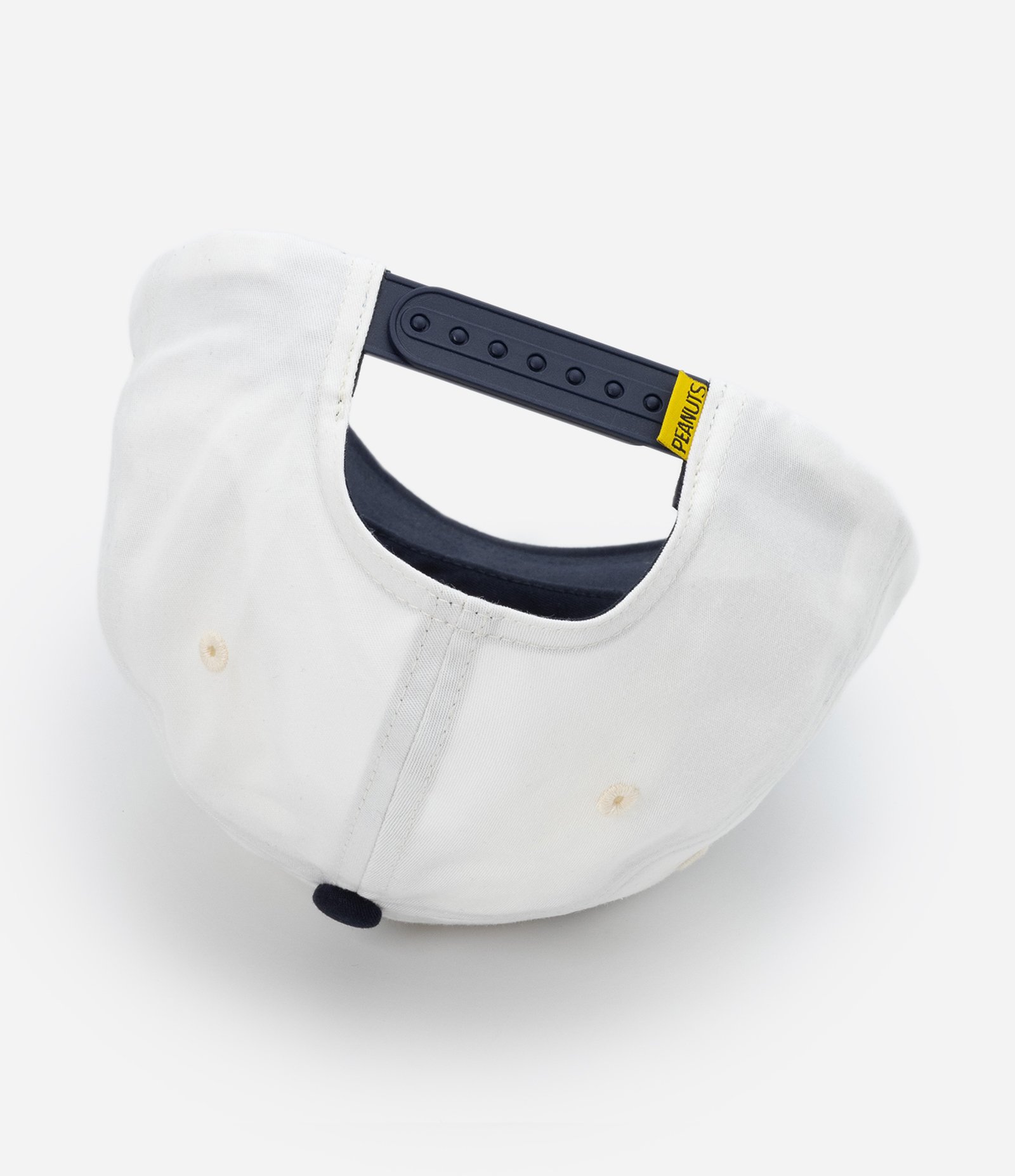 Boné em Sarja 06 Panel com Bordado Snoopy Baseball Branco 5