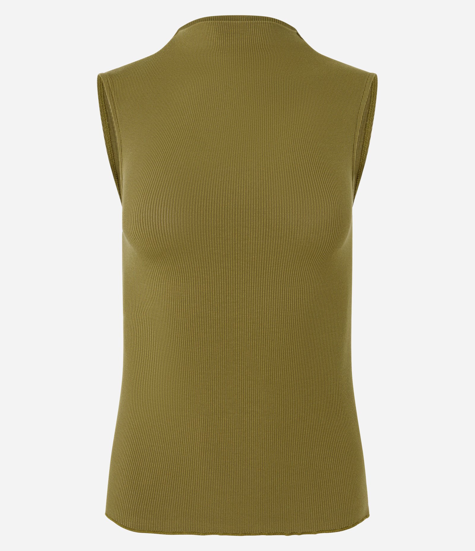 Blusa Sem Manga em Viscose com Gola Alta e Textura Canelada 5