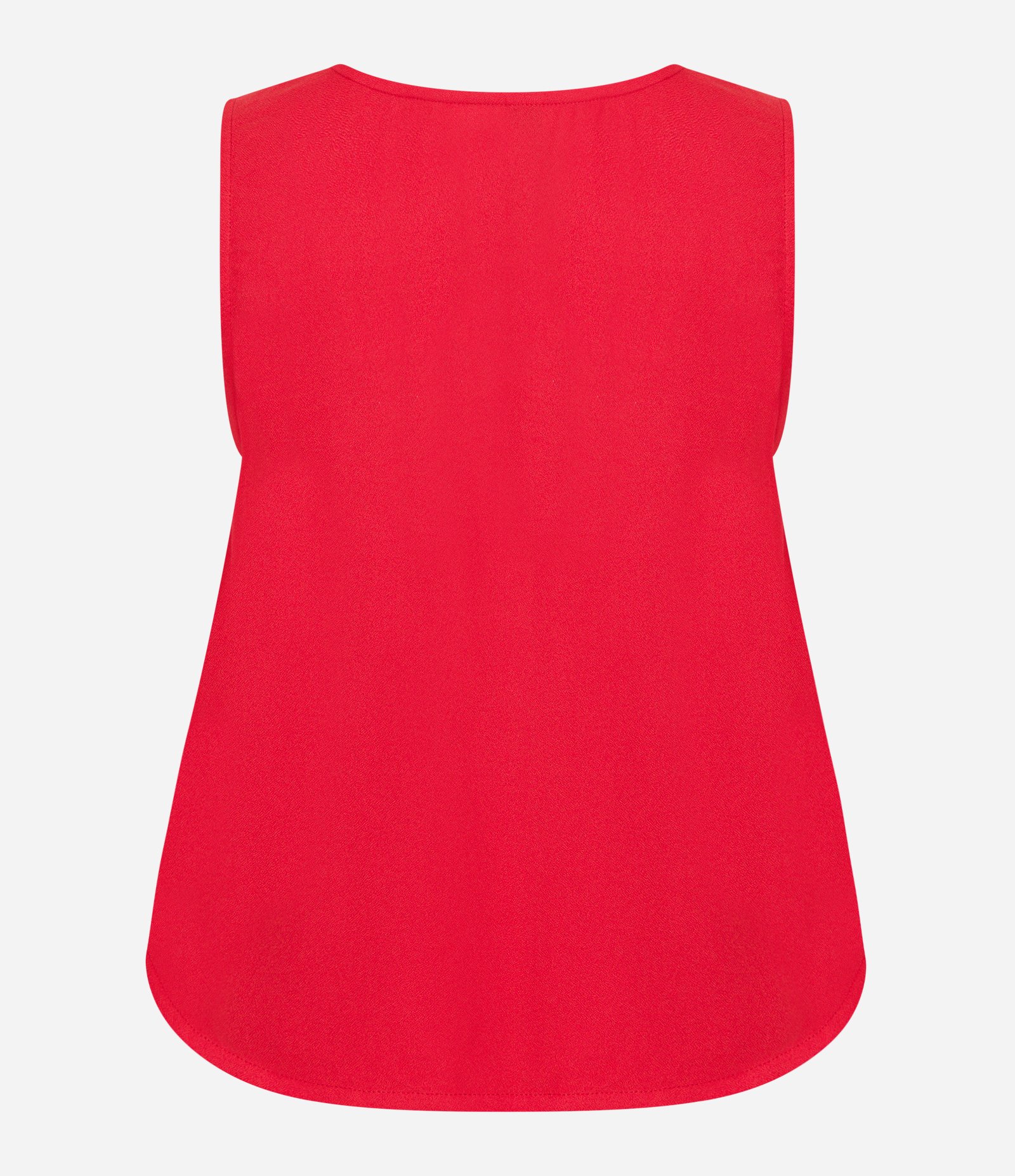 Blusa Regata em Crepe com Decote Redondo Vermelho 5