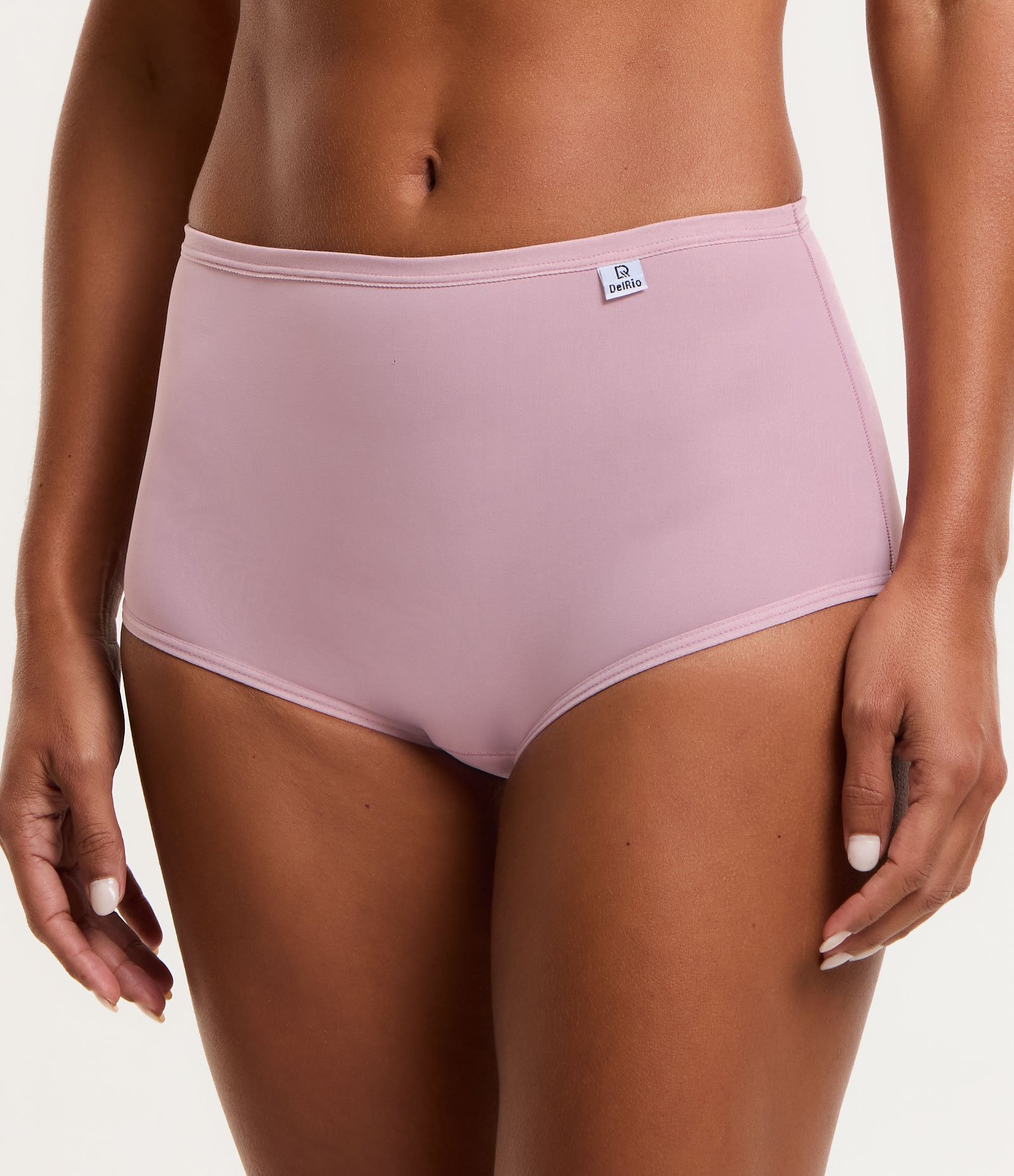 Kit 02 Calcinhas Altas em Microfibra DelRio Bege/Rosa 3
