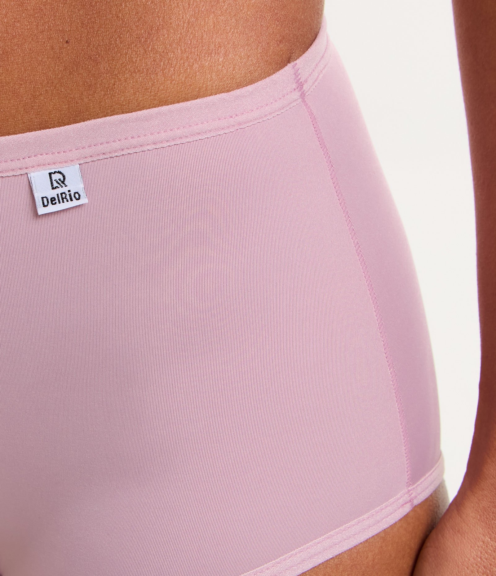 Kit 02 Calcinhas Altas em Microfibra DelRio Bege/Rosa 5