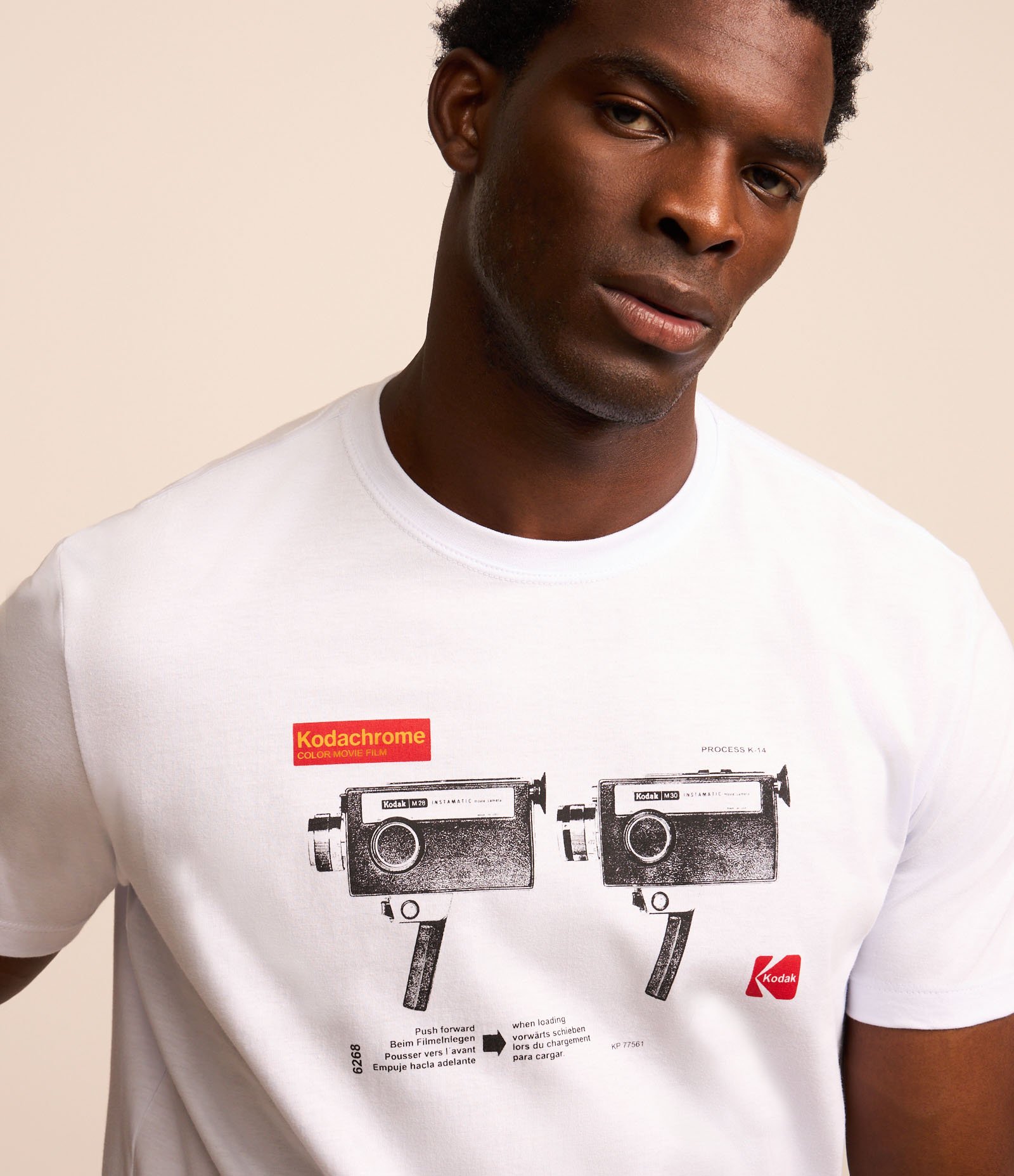 Camiseta em Algodão com Estampa Stellar Compass Kodak Branco 1